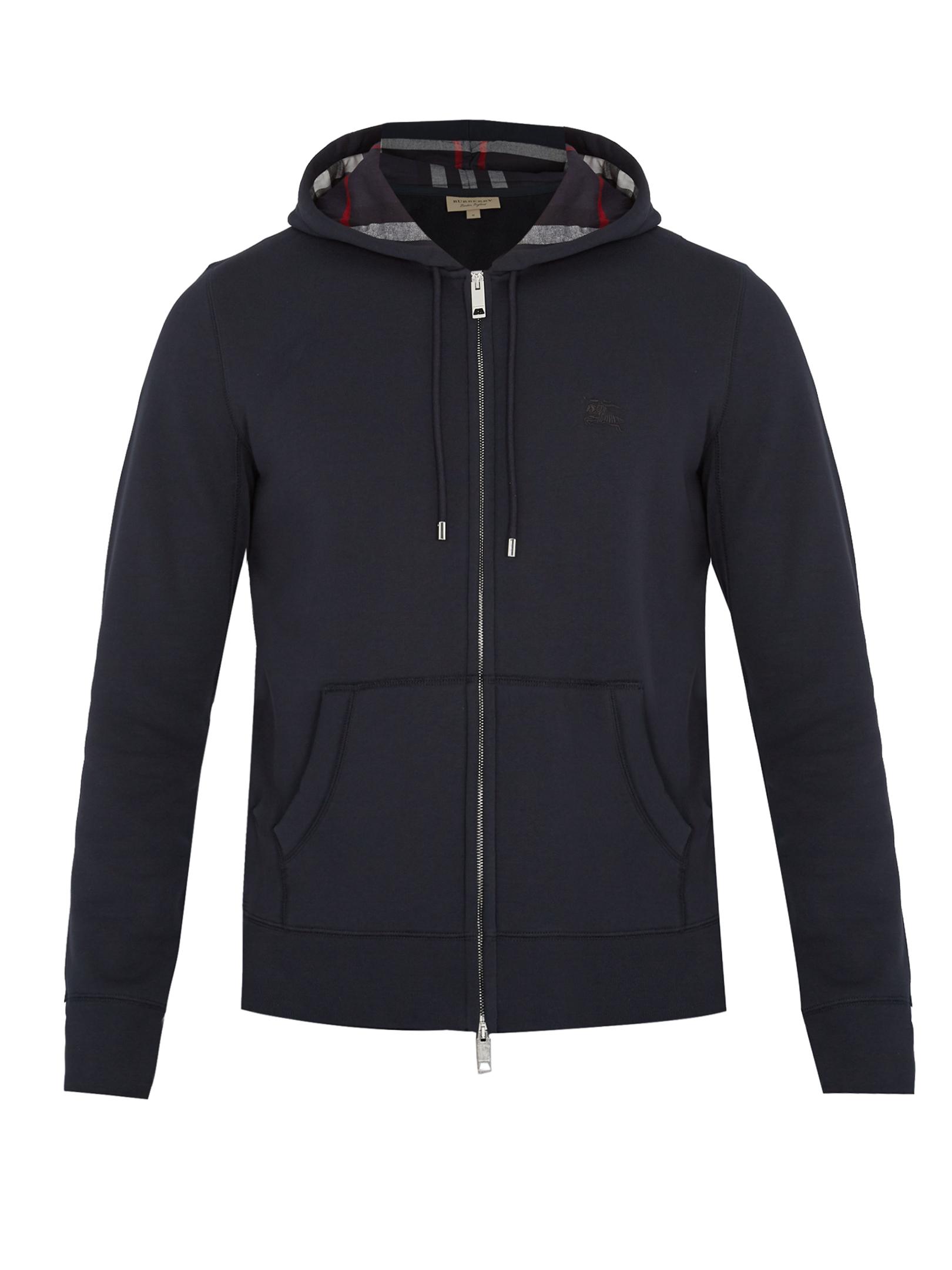 Burberry Claredon Full Zip Hoodie in Blue for Men | Lyst