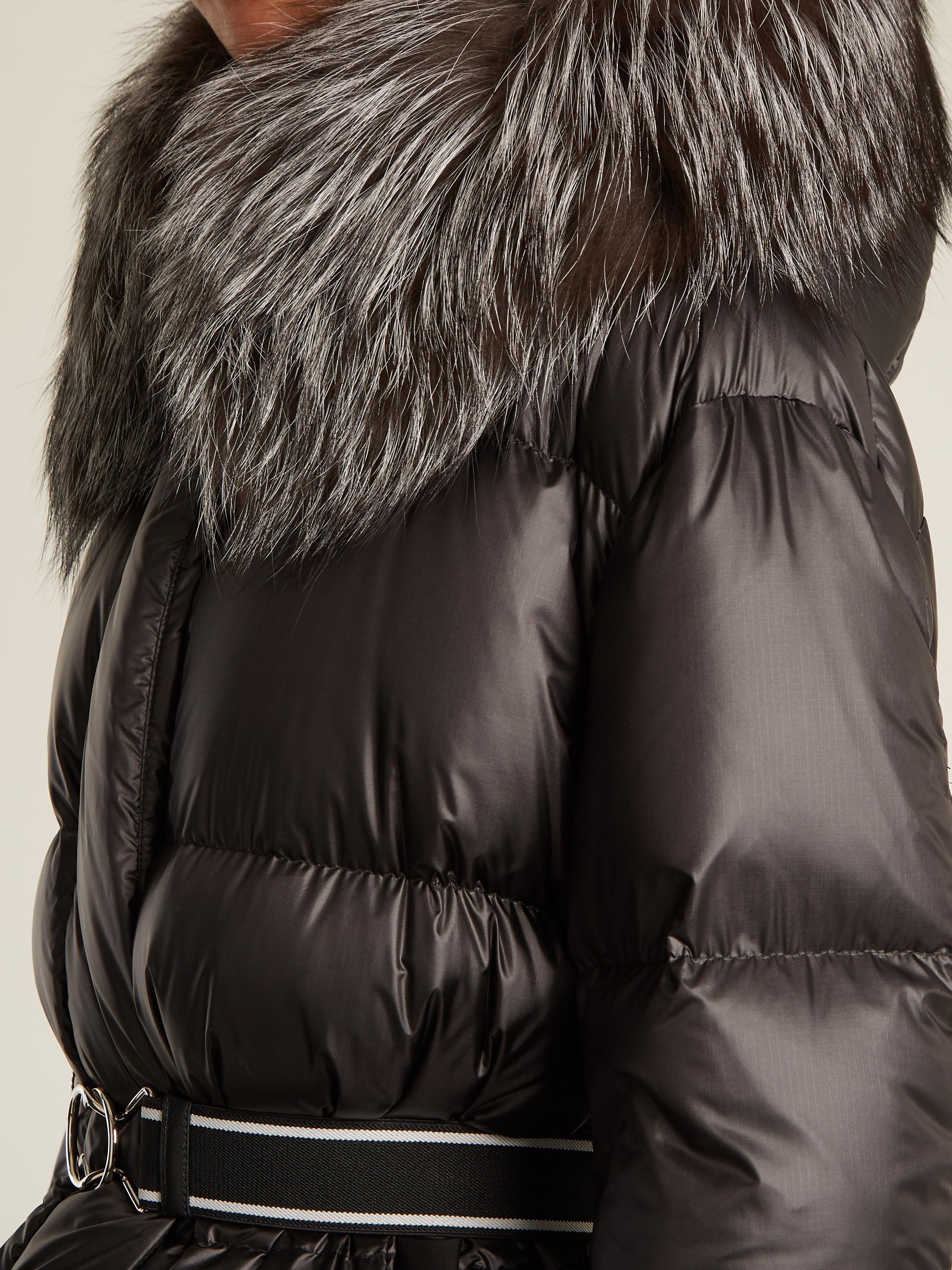 prada coat with fur hood