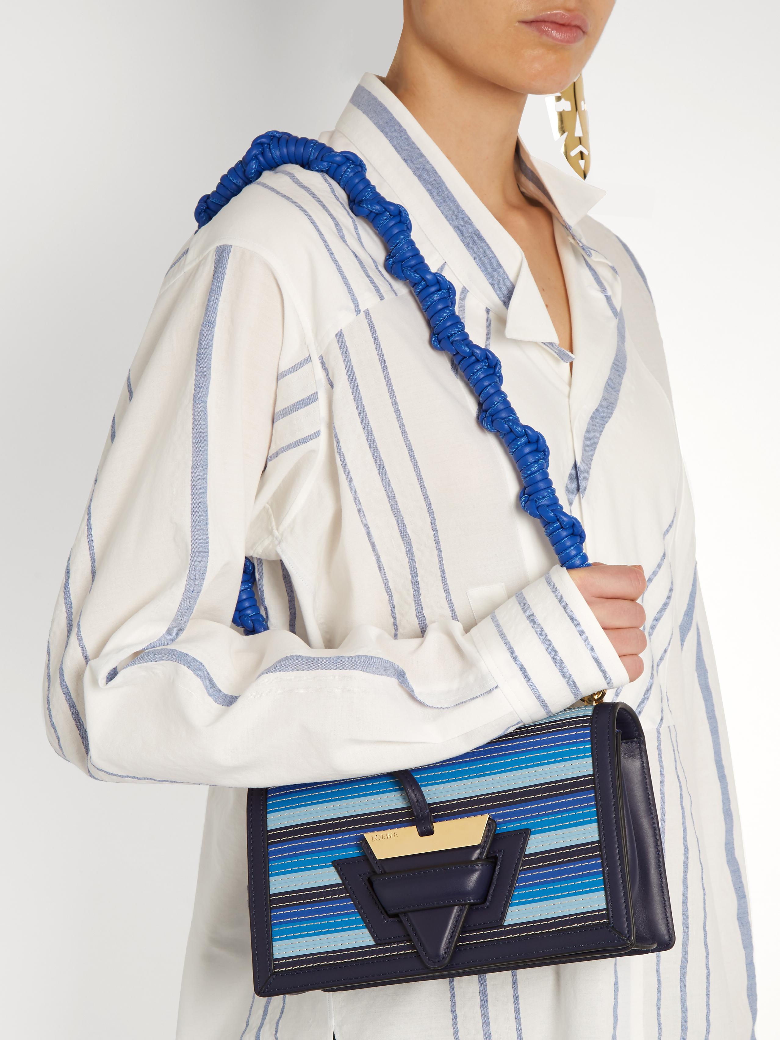Lyst Loewe Braided Leather Bag Strap in Blue