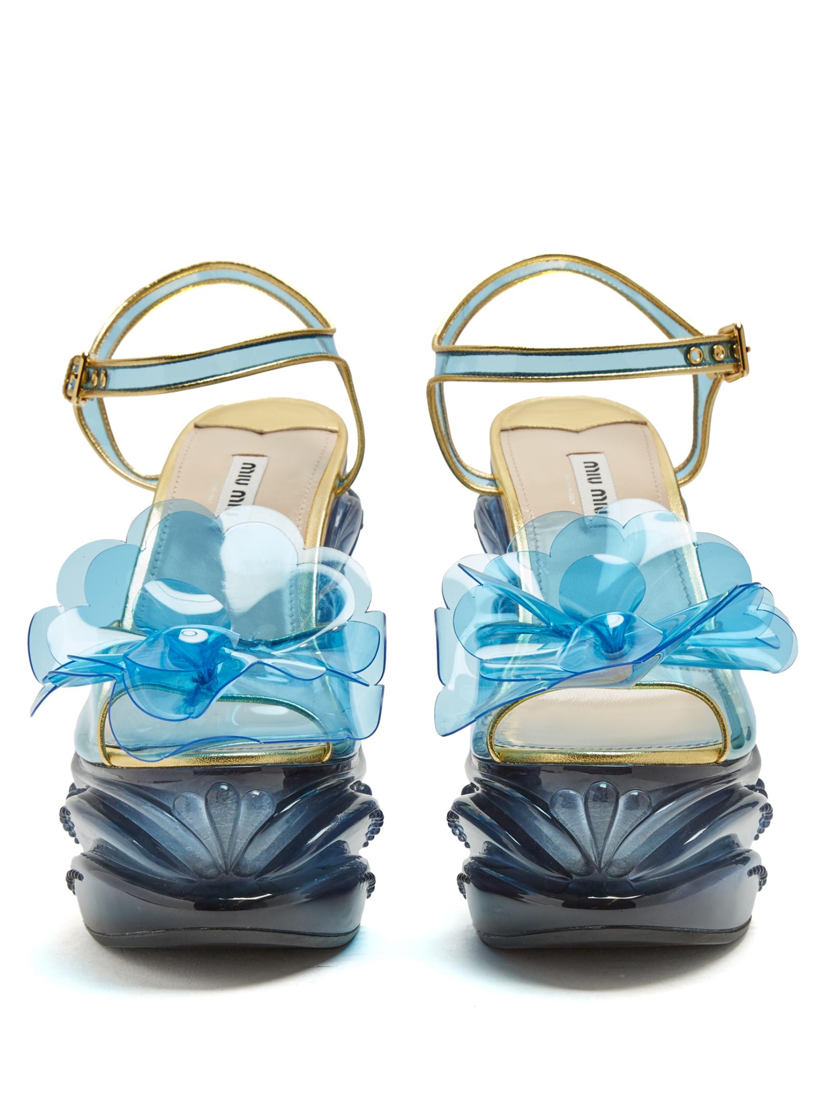 miu miu blue heels