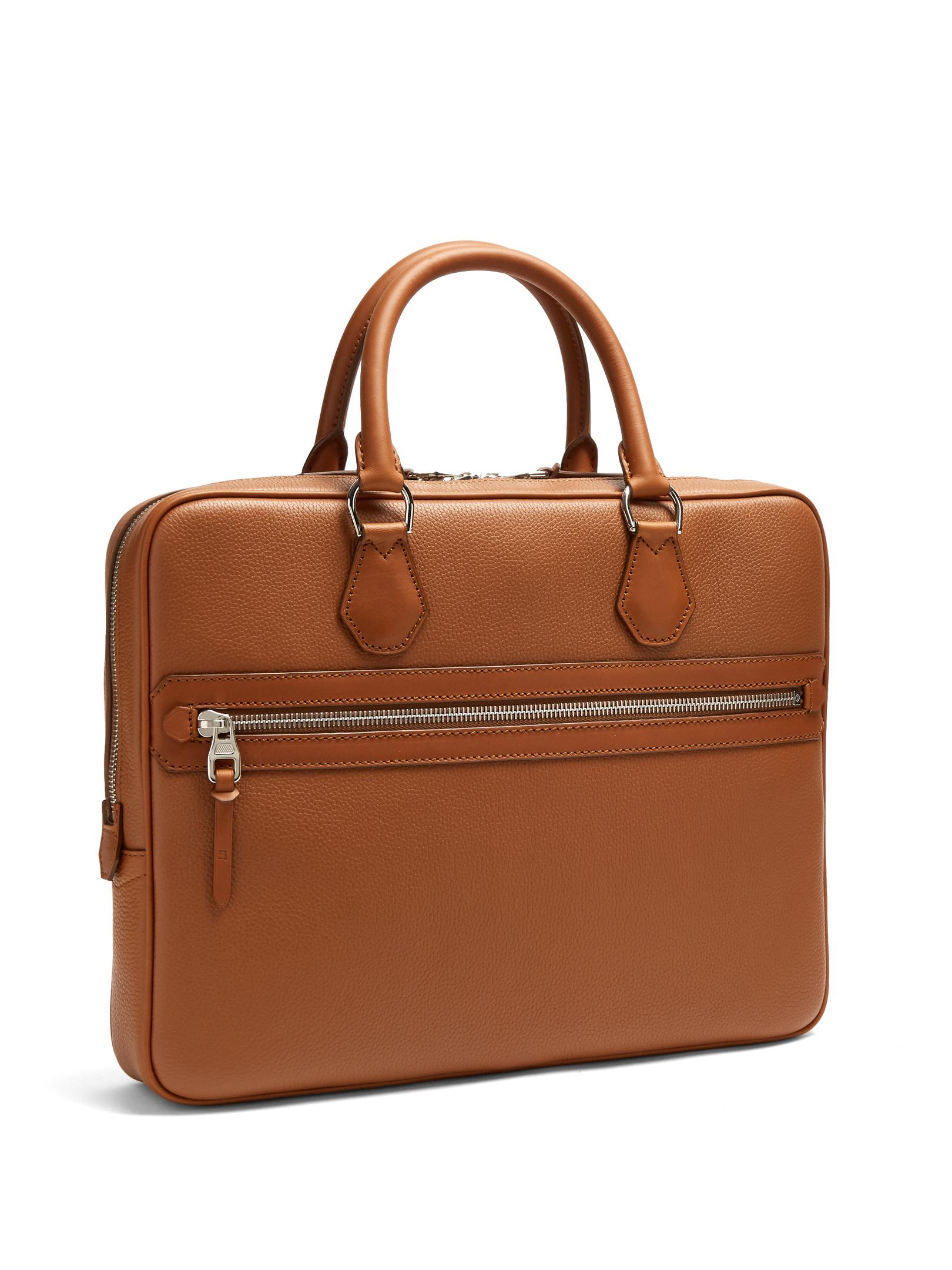 Lyst - Dunhill Boston Leather Briefcase in Brown for Men