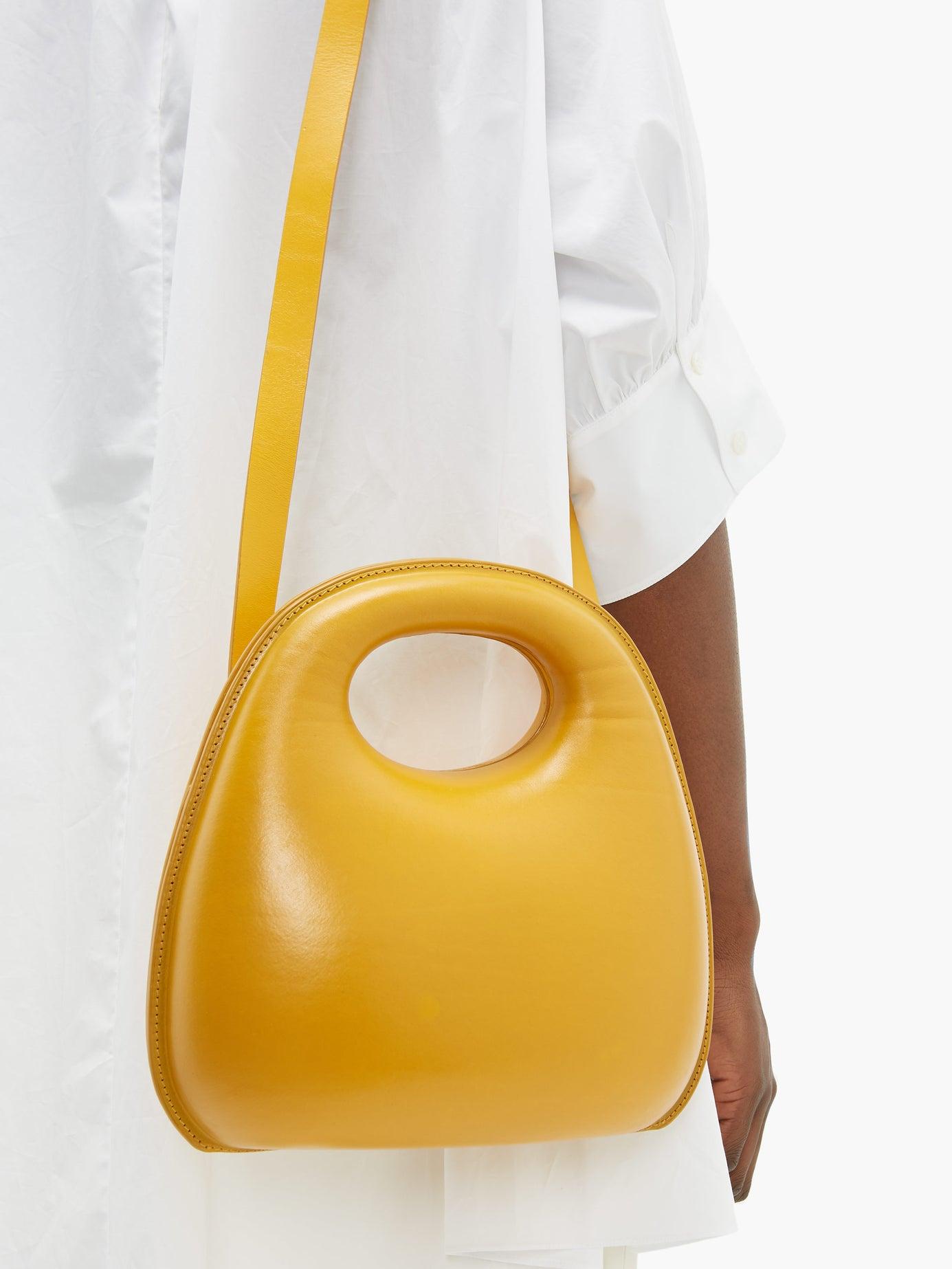 Lemaire Egg Smooth Leather Bag in Yellow Lyst