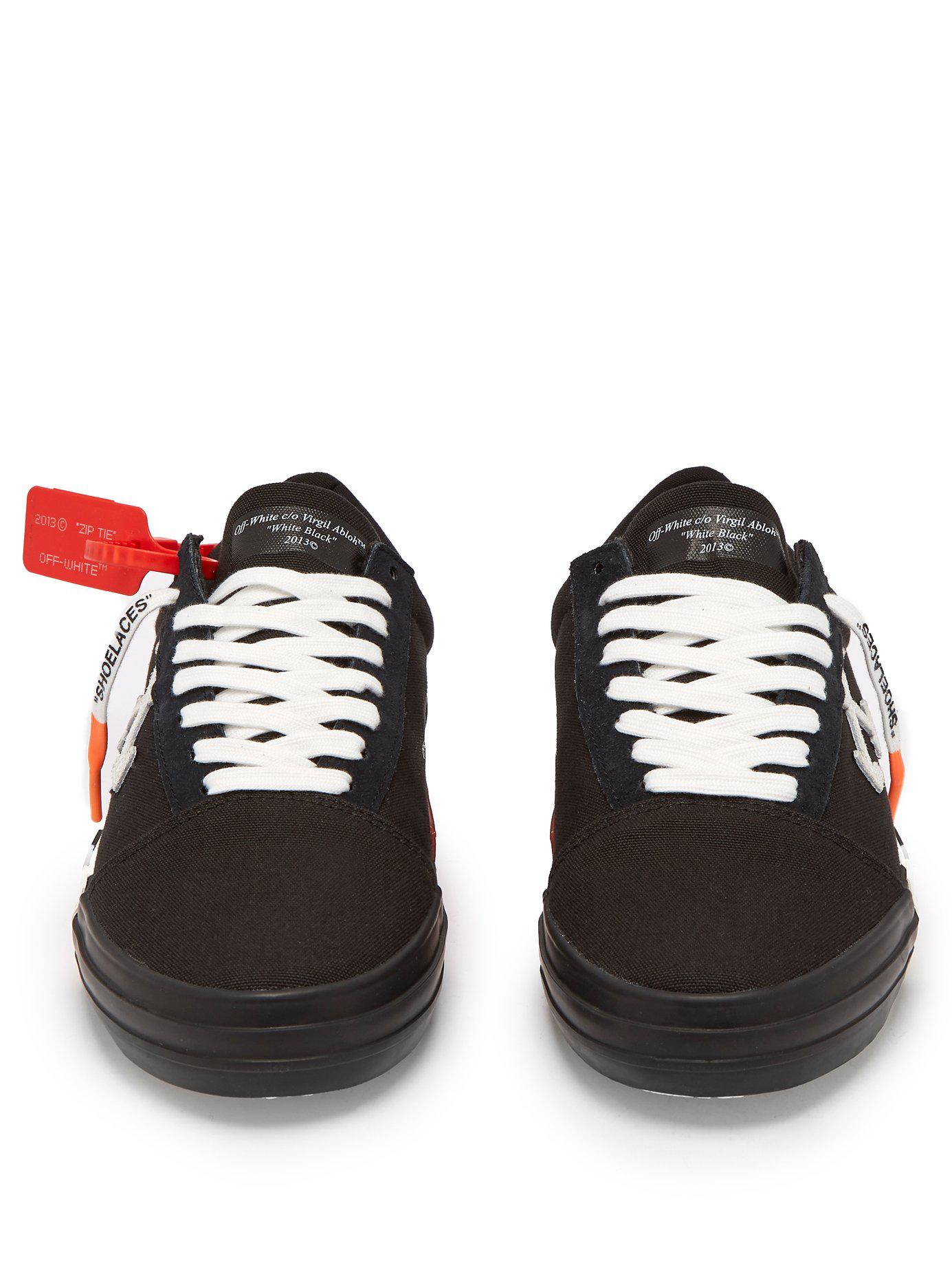 vulc canvas trainers off white
