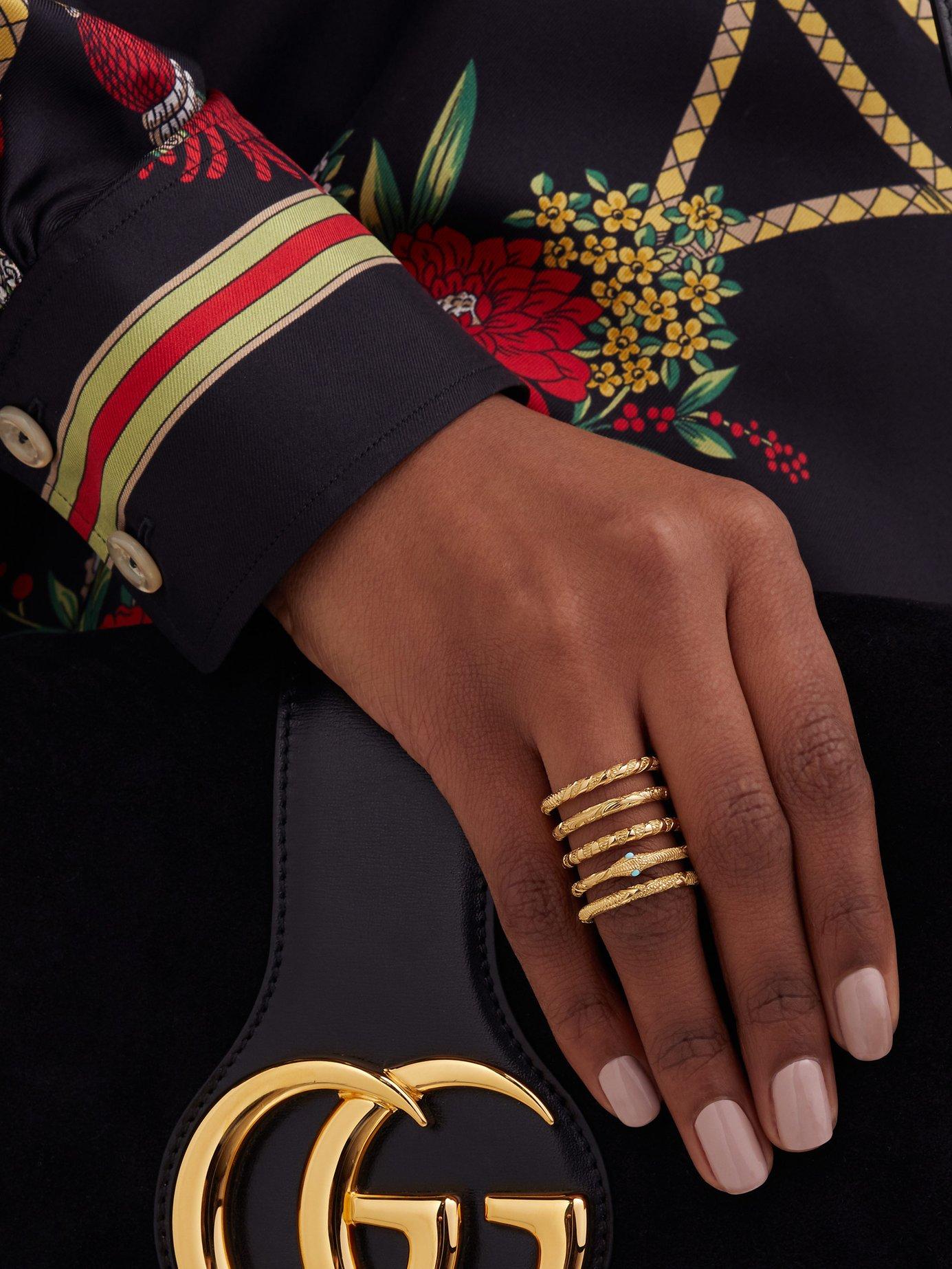 gold snake ring gucci