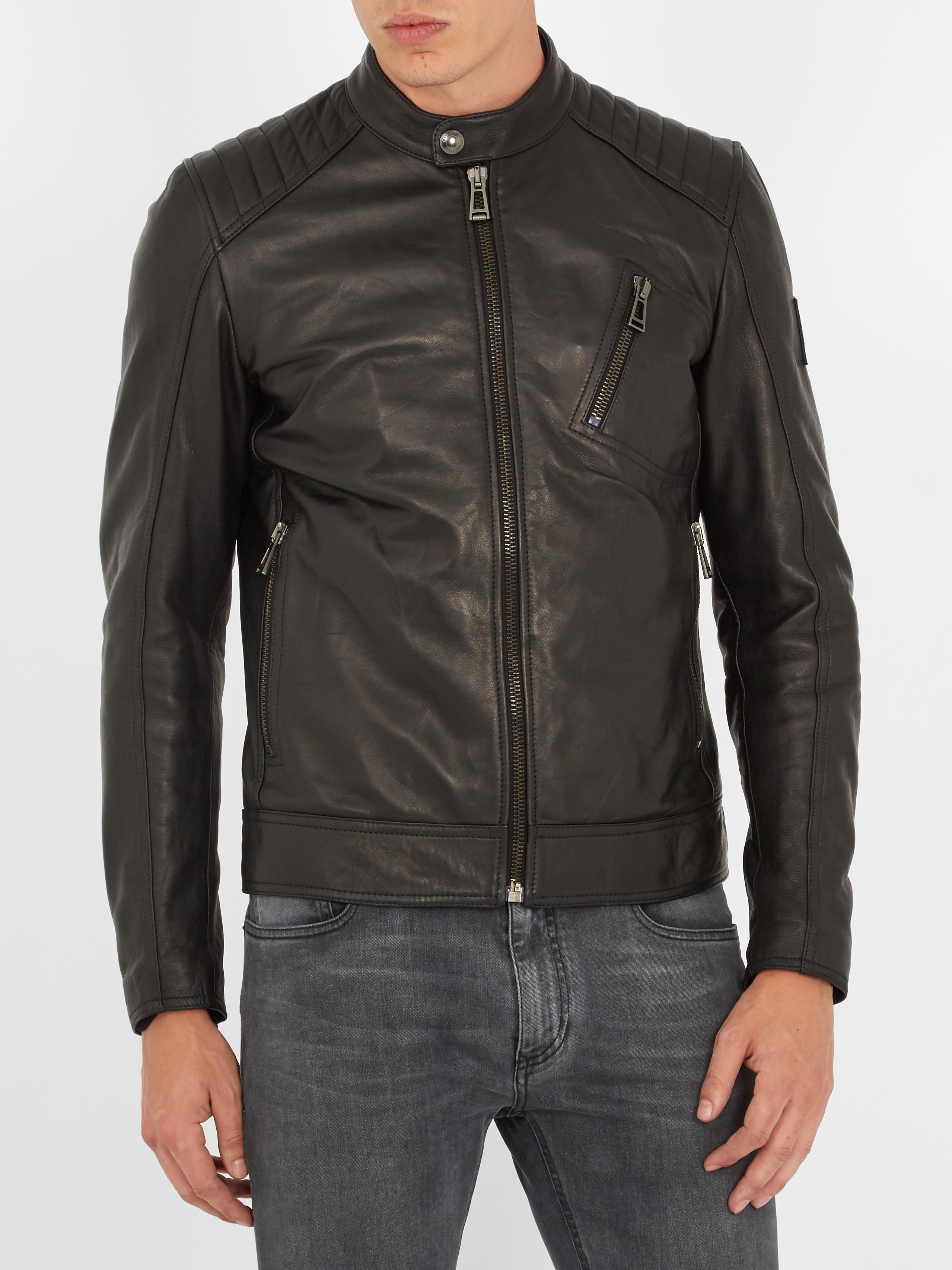 Belstaff V Racer Leather Jacket in Black for Men - Lyst