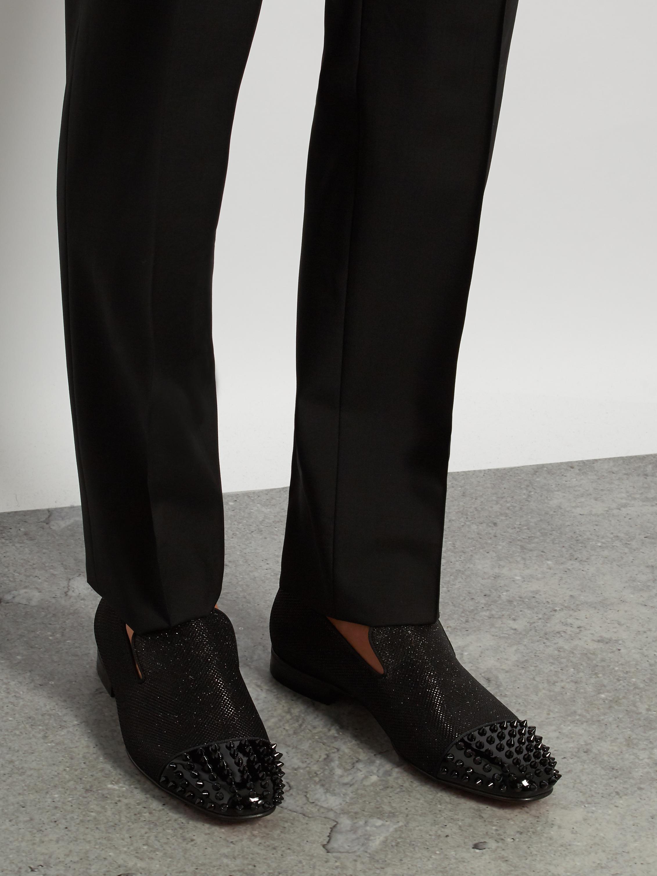 christian louboutin loafers black