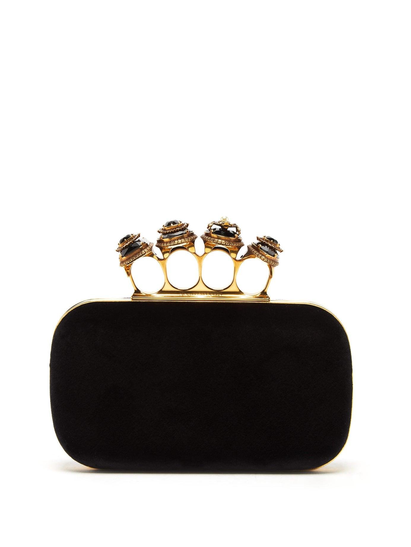 alexander mcqueen clutch black