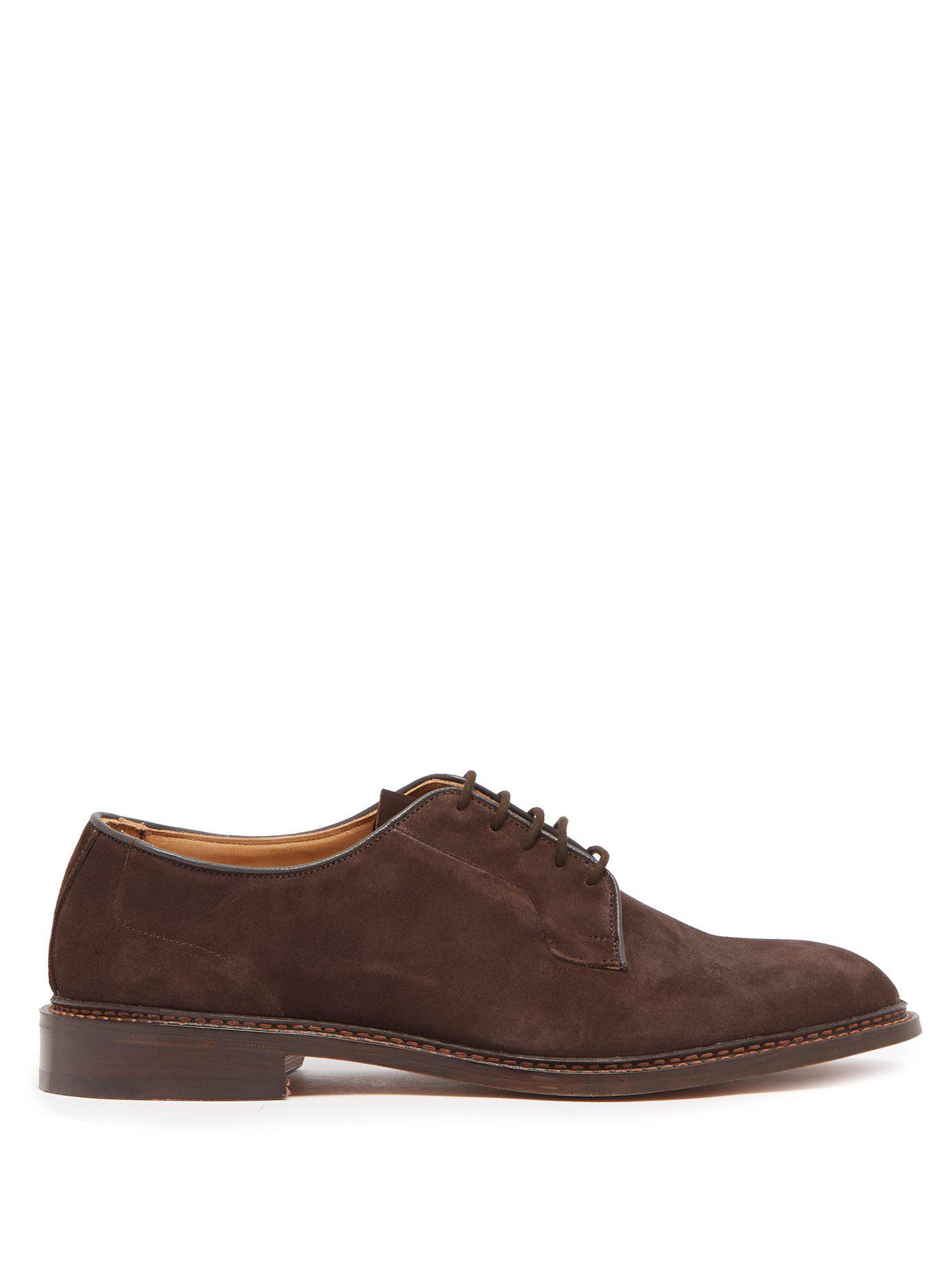 Lyst - Tricker'S Robert Suede Derby Shoes in Brown for Men