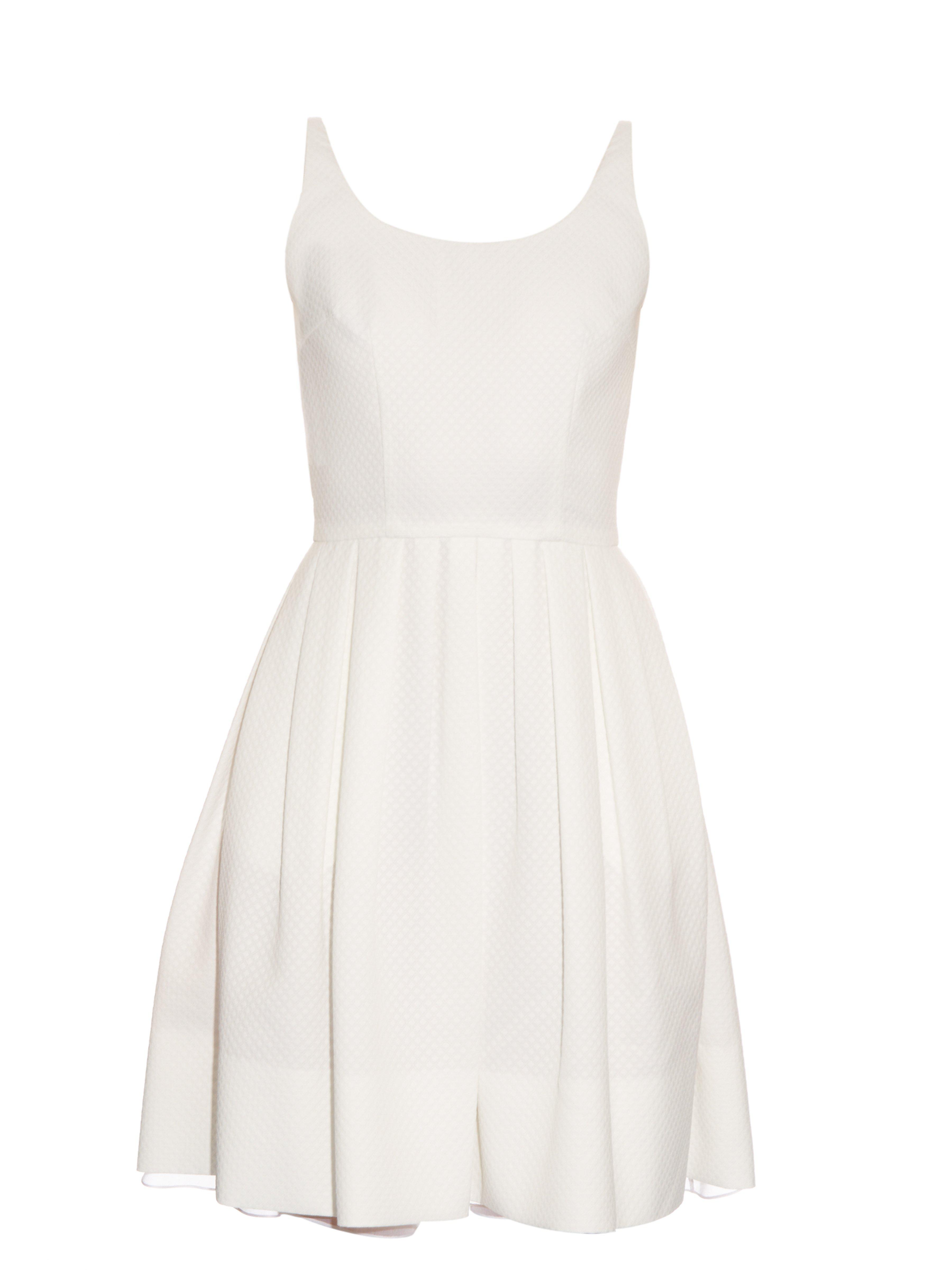 Sophie Theallet Silk Michelle Diamond Jacquard Pleated Dress in White ...