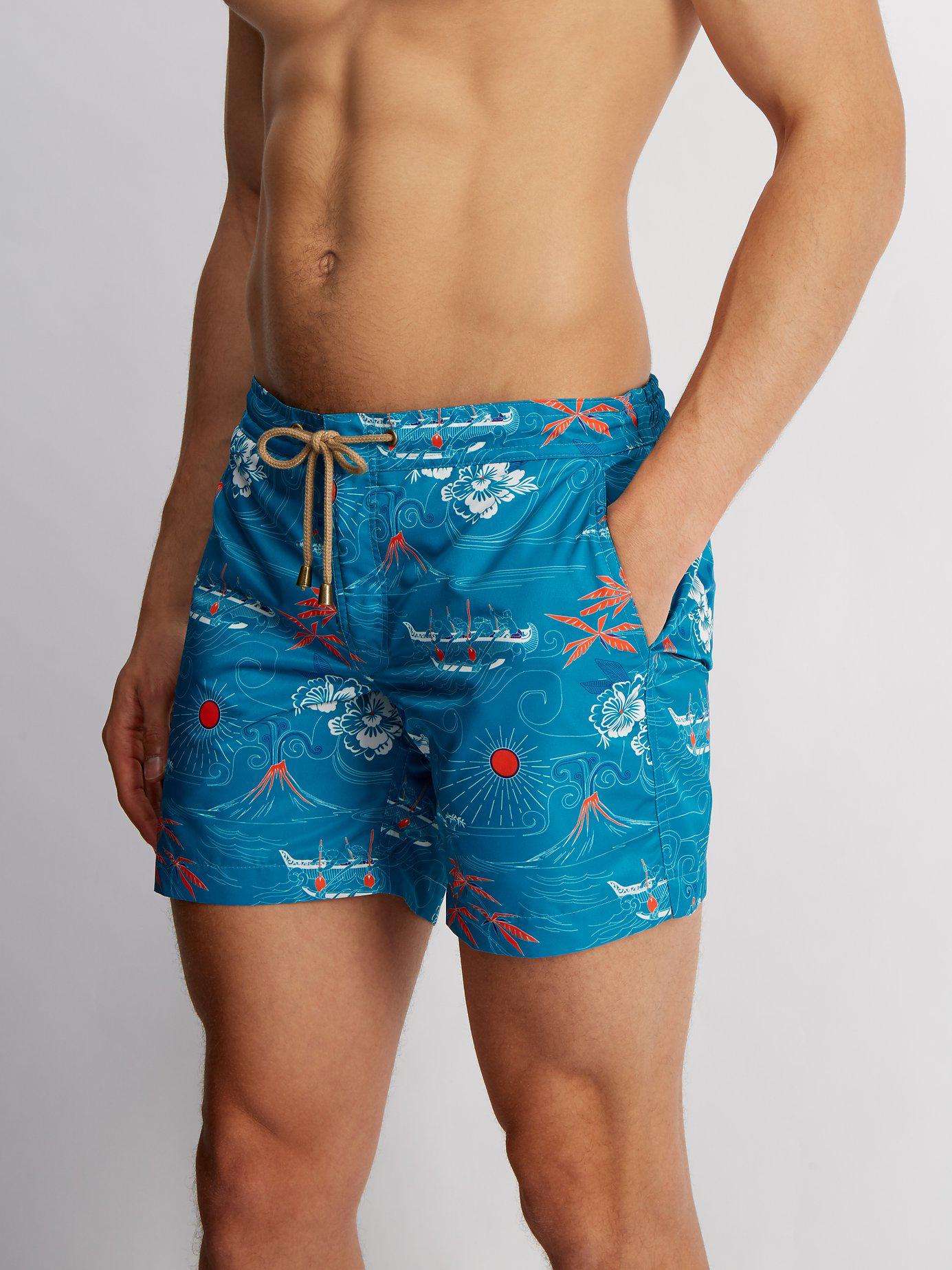 Thorsun Titan Fit Polynesian Print Swim Shorts in Green for Men - Lyst