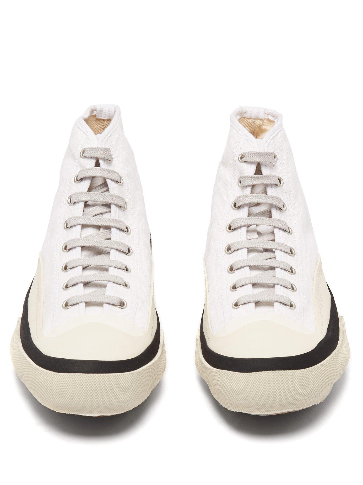 Acne Studios Blå Konst High Top Cotton Canvas Trainers in