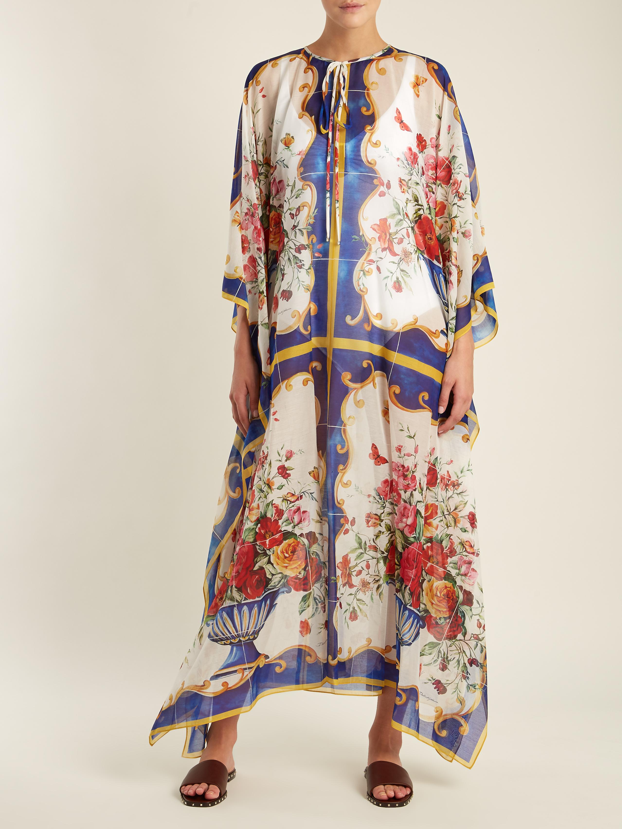 Lyst - Dolce & Gabbana Cotton And Silk-blend Kaftan