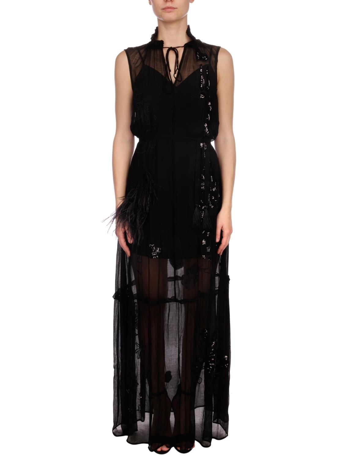 Patrizia Pepe Black Polyester Dress in Black - Lyst