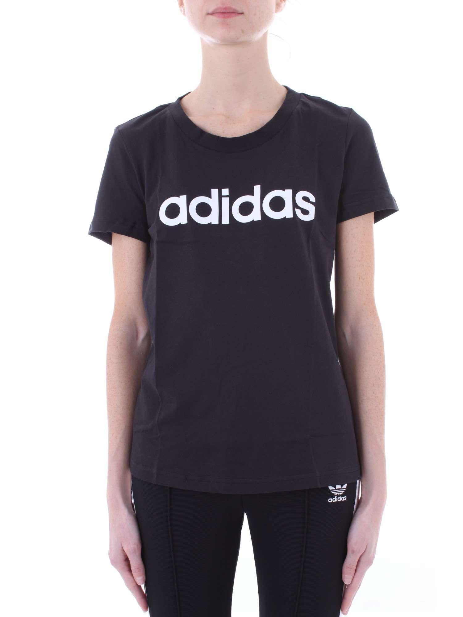 adidas Black Cotton Tshirt in Black Lyst