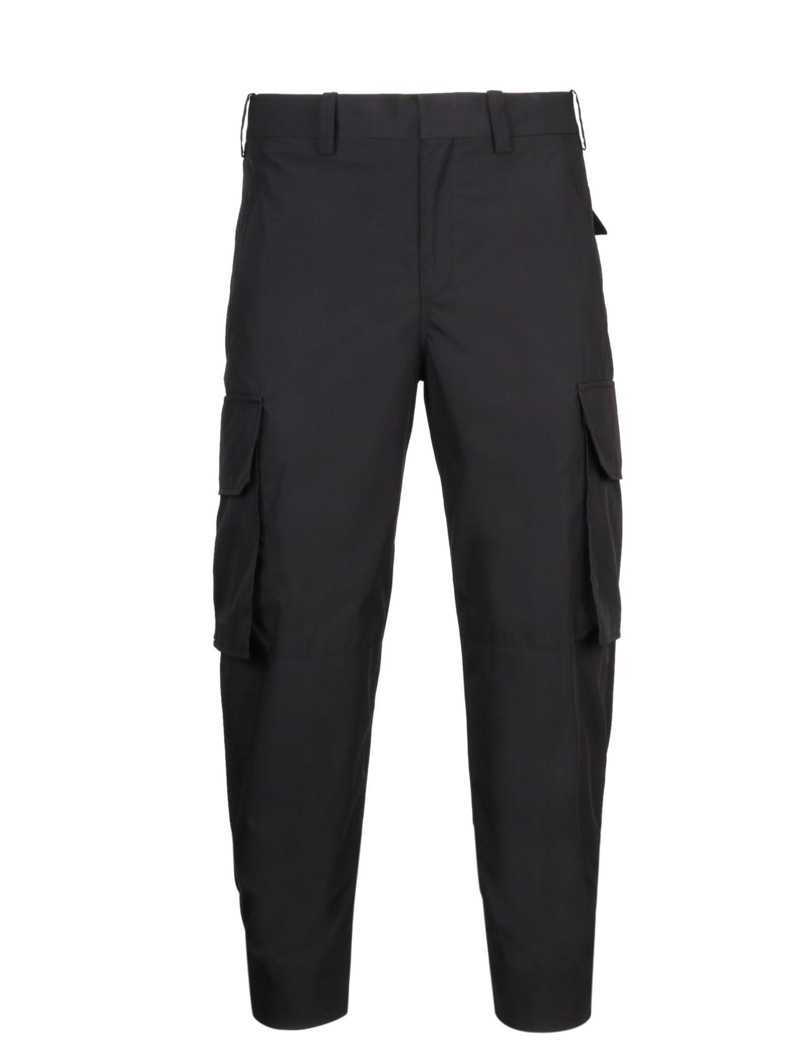 Neil Barrett Black Cotton Pants in Black for Men - Lyst