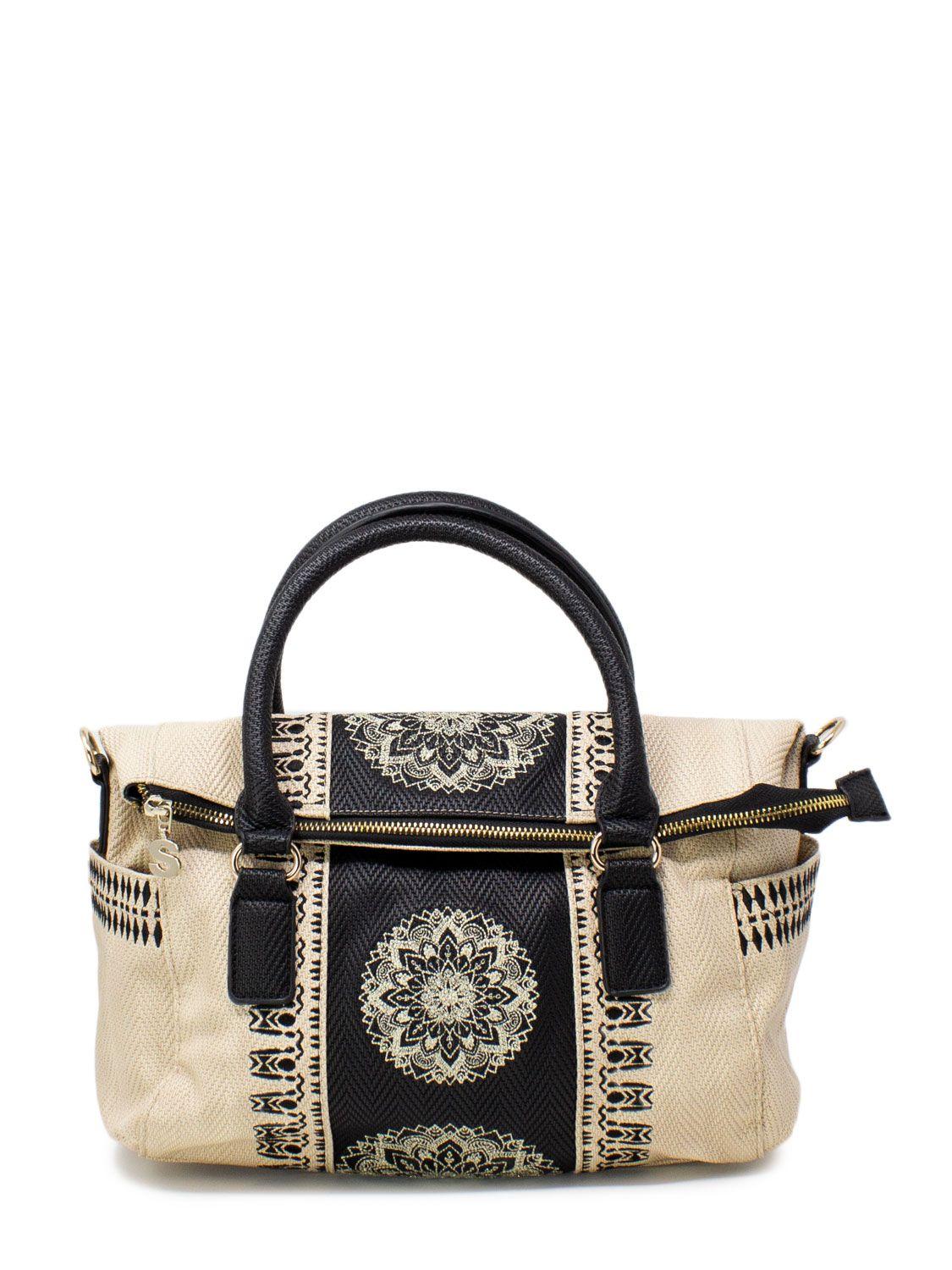 Desigual Synthetic Beige Polyester Handbag in Natural - Lyst