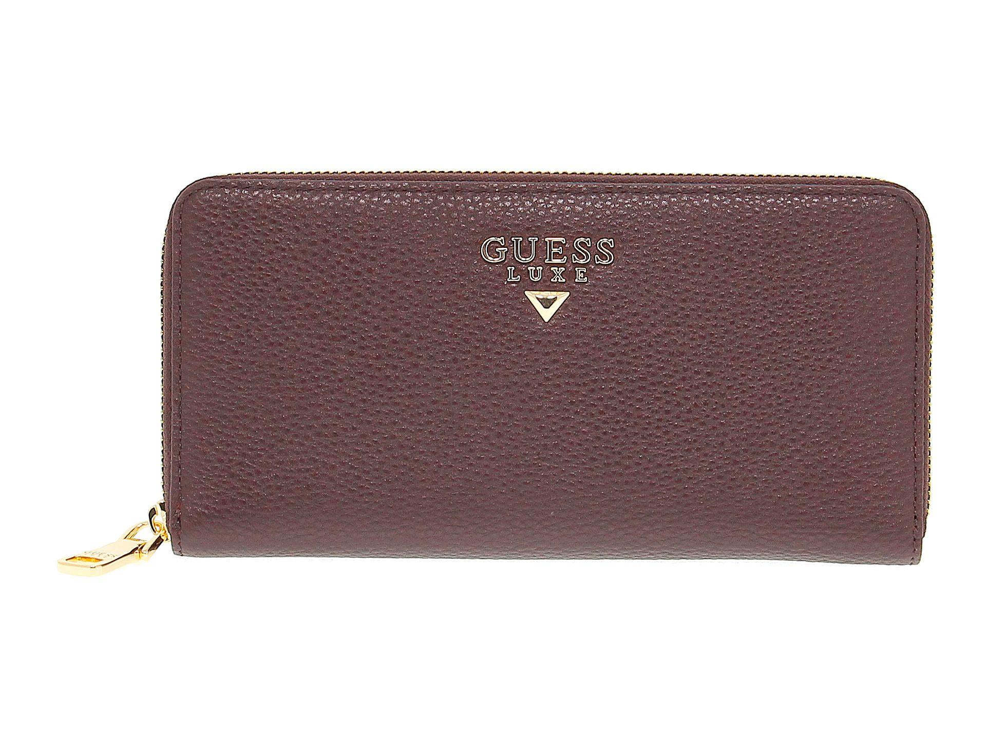 Guess Red Leather Wallet in Red - Lyst