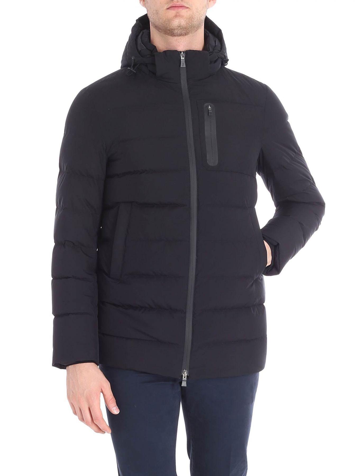 Herno Black Polyester Down Jacket in Black for Men - Lyst