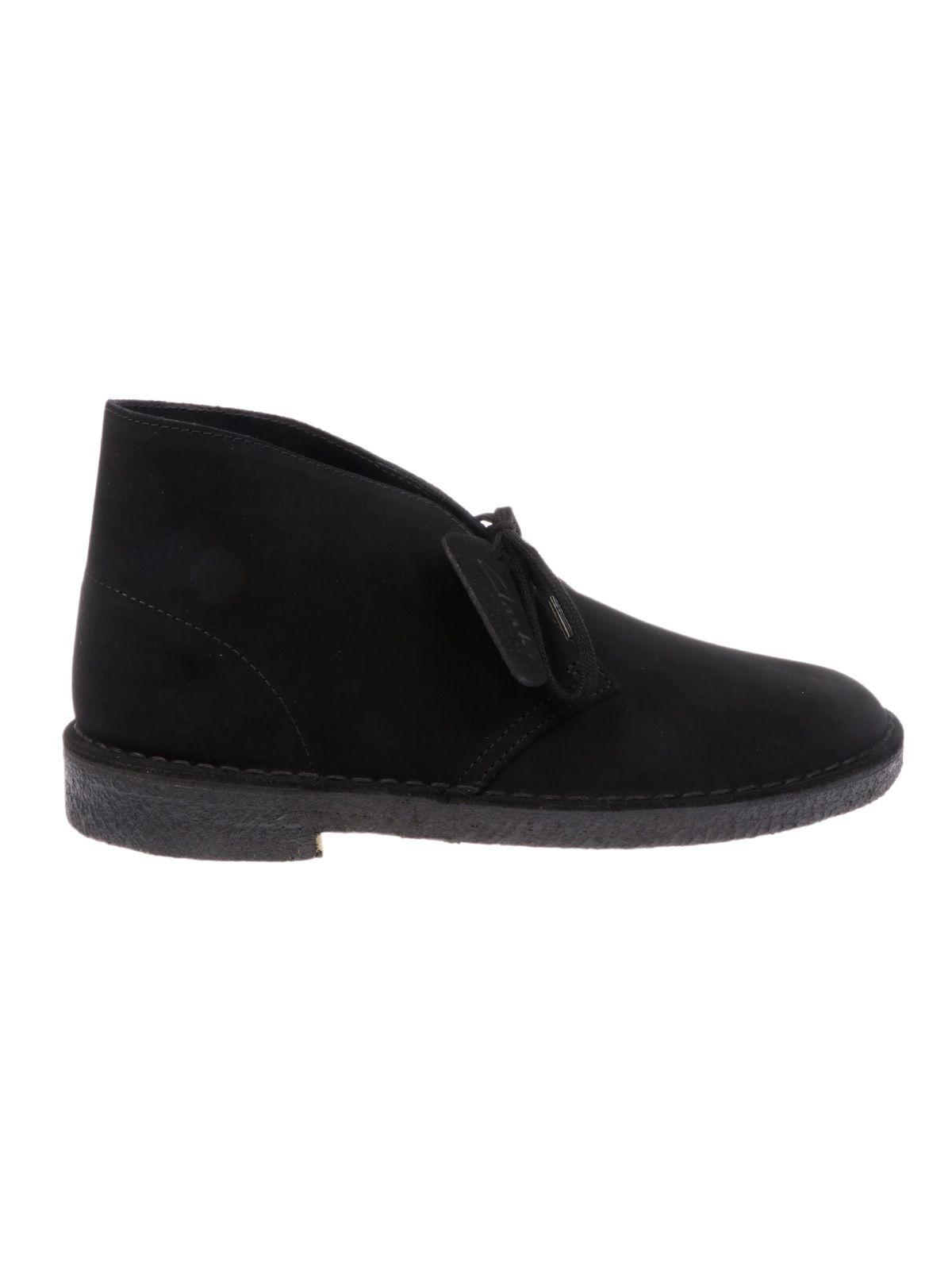 Clarks Black Suede Ankle Boots in Black for Men - Lyst