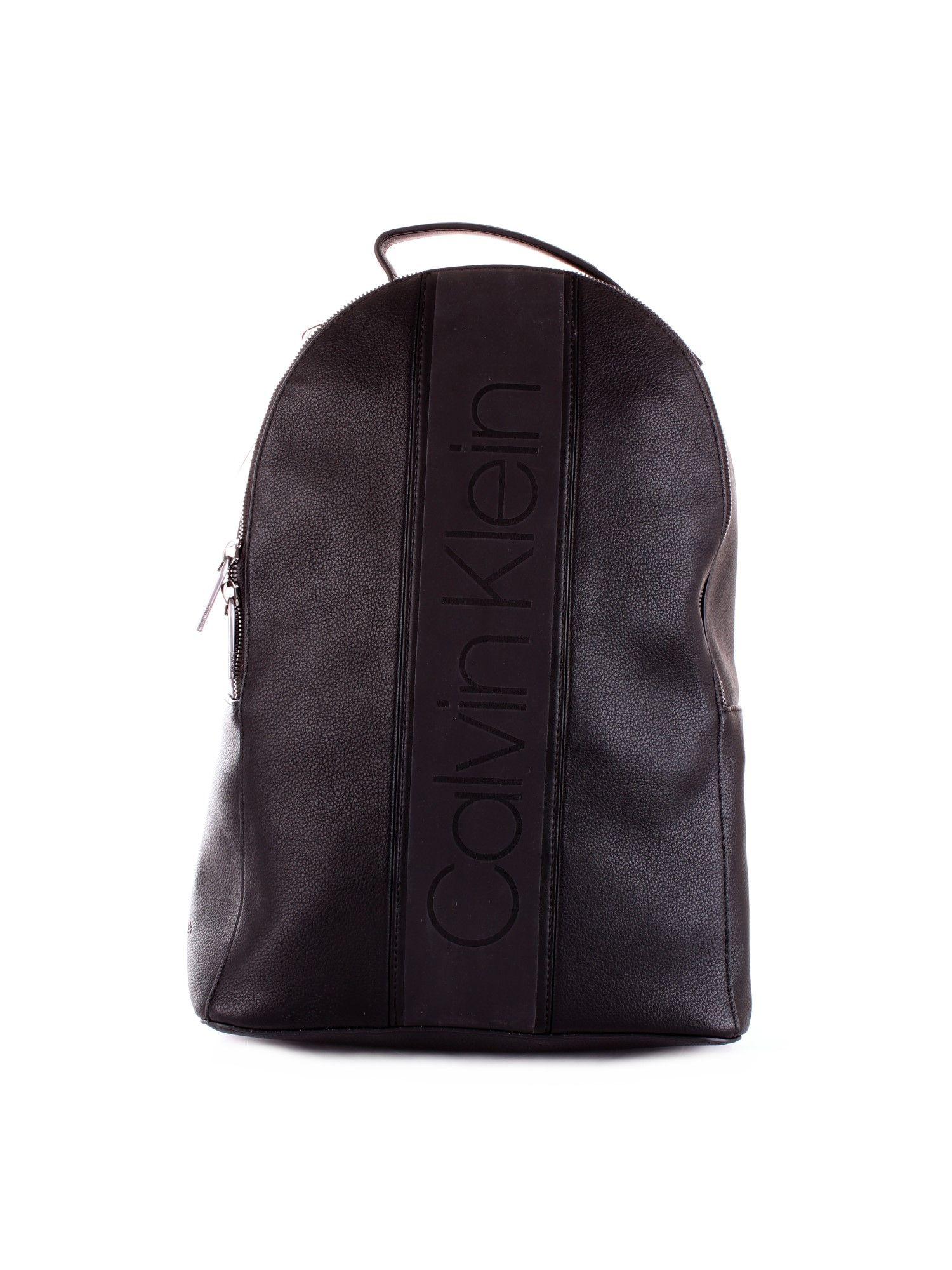 calvin klein black leather bag