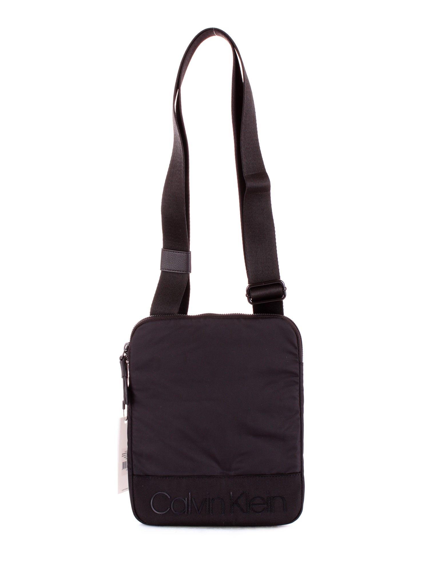 calvin klein black messenger bag