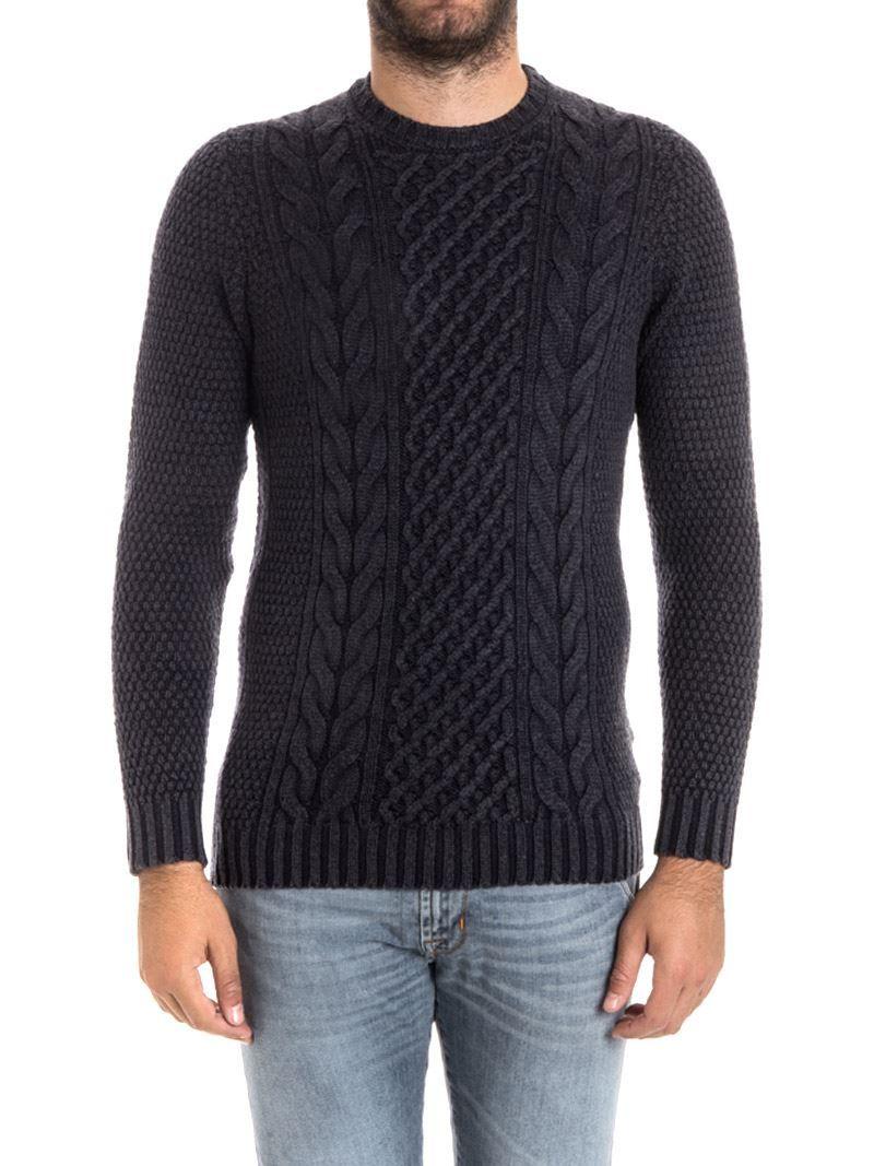 Drumohr Blue Wool Sweater in Blue for Men - Lyst