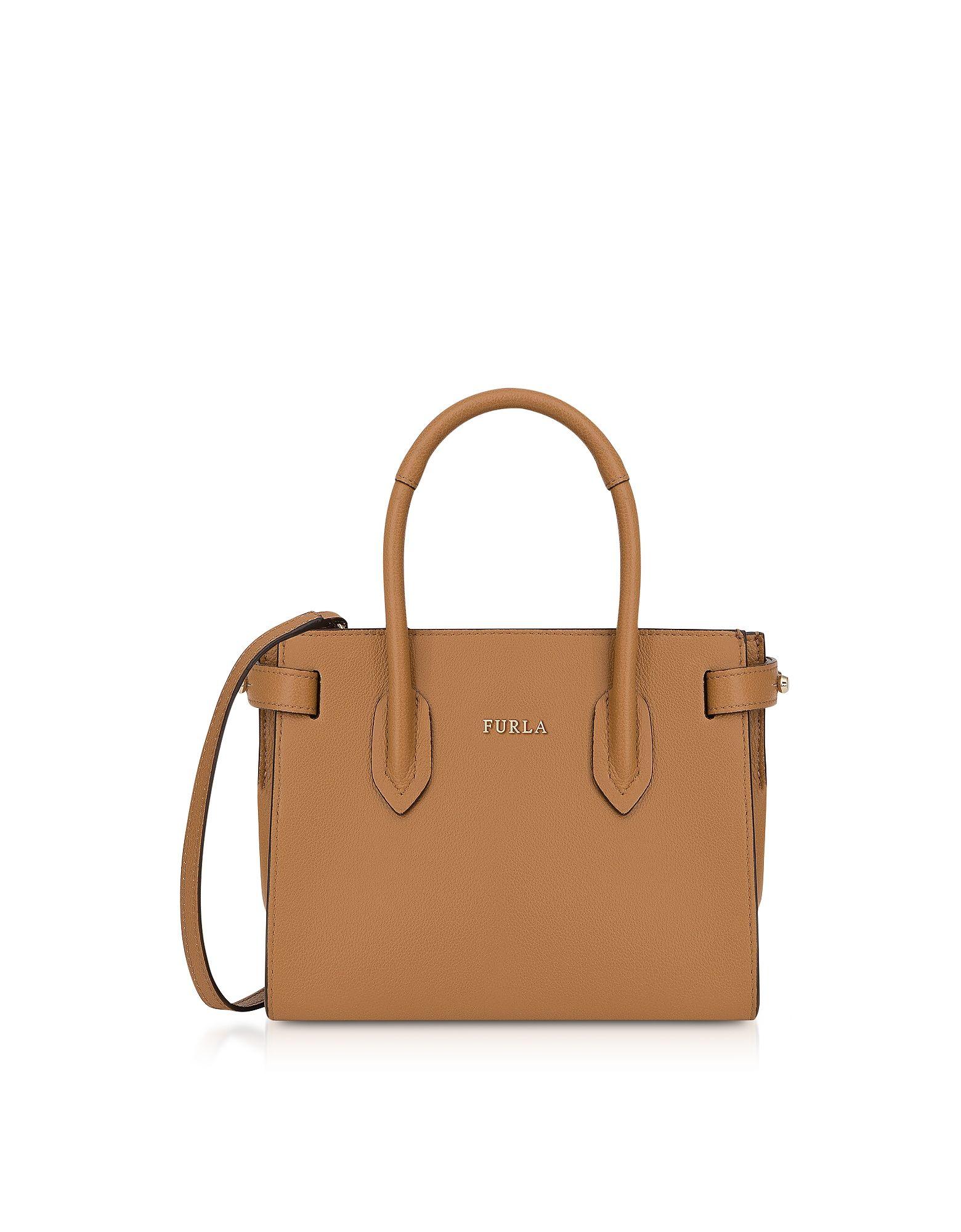 Furla Brown Leather Handbag in Brown - Lyst