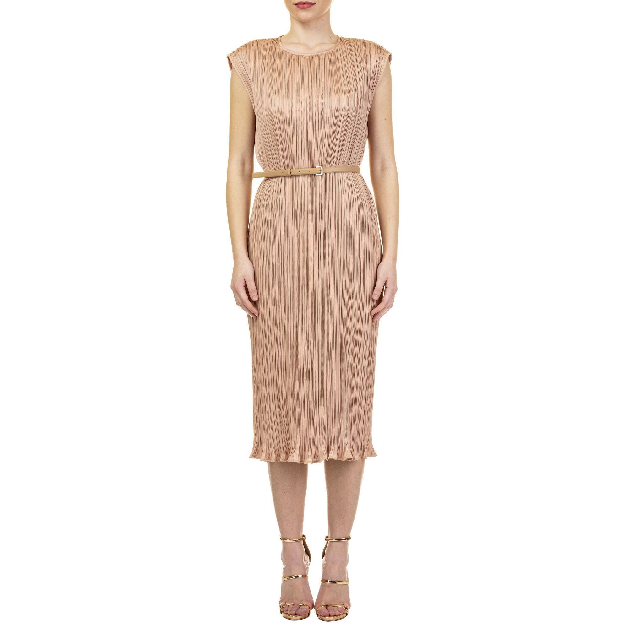Max Mara Pink Polyester Dress in Pink - Lyst