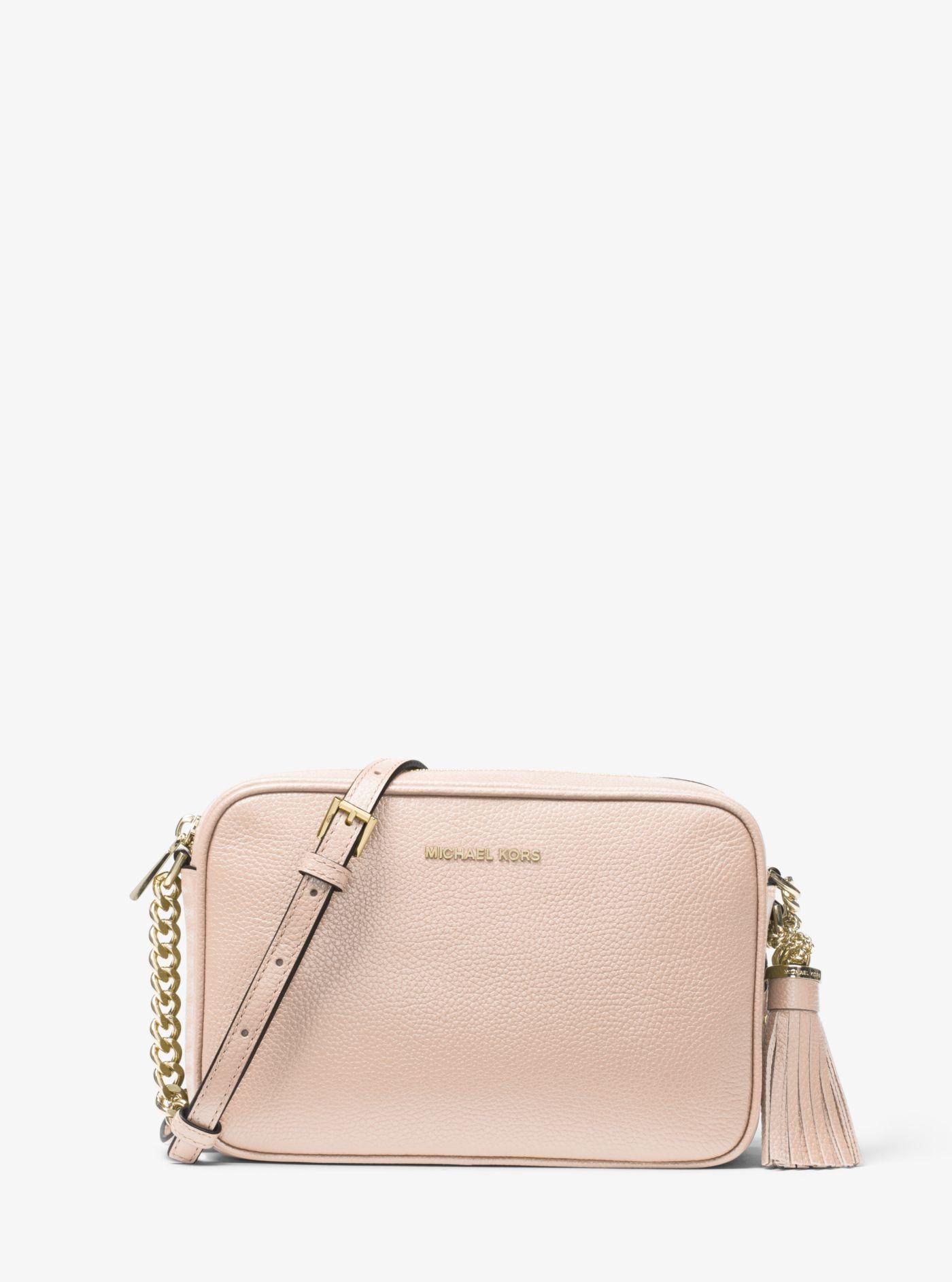 michael michael kors ginny leather crossbody bag