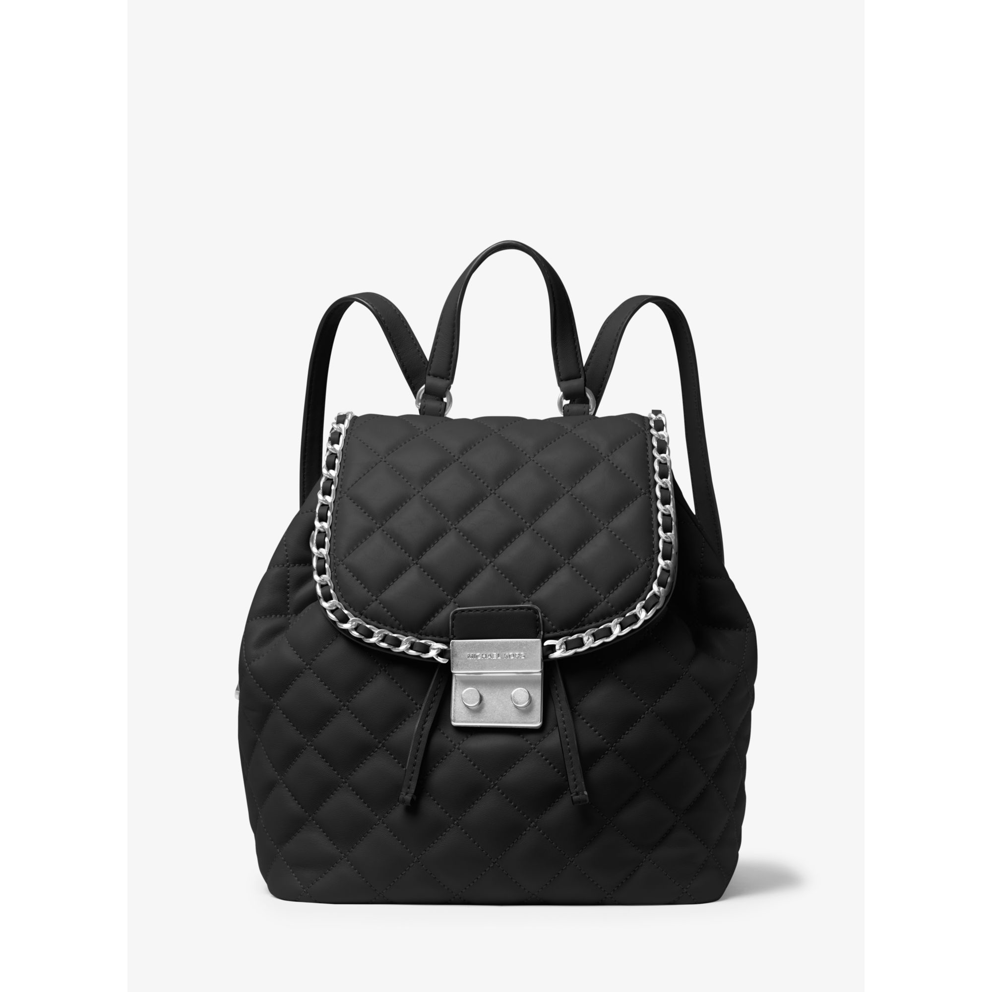 Michael kors Carine Medium Quiltedleather Backpack in Black Lyst