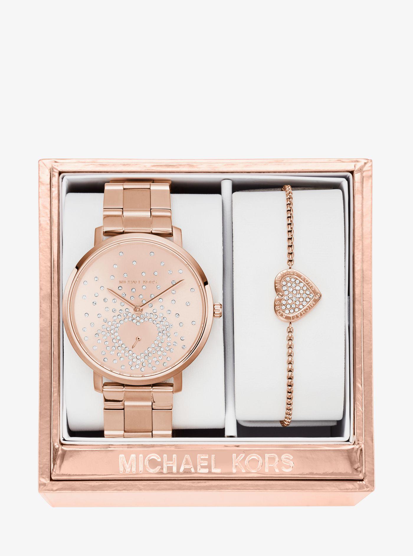 michael kors watch and bangle set