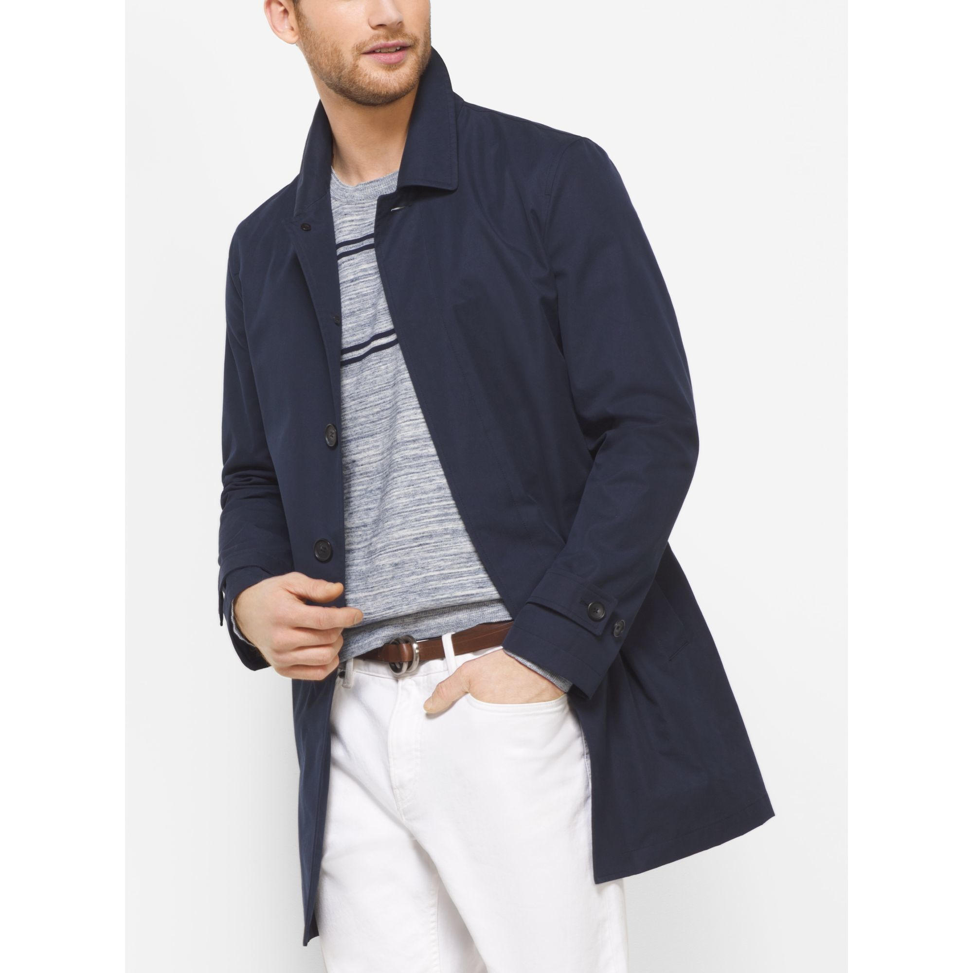 michael kors men's collin slim fit raincoat