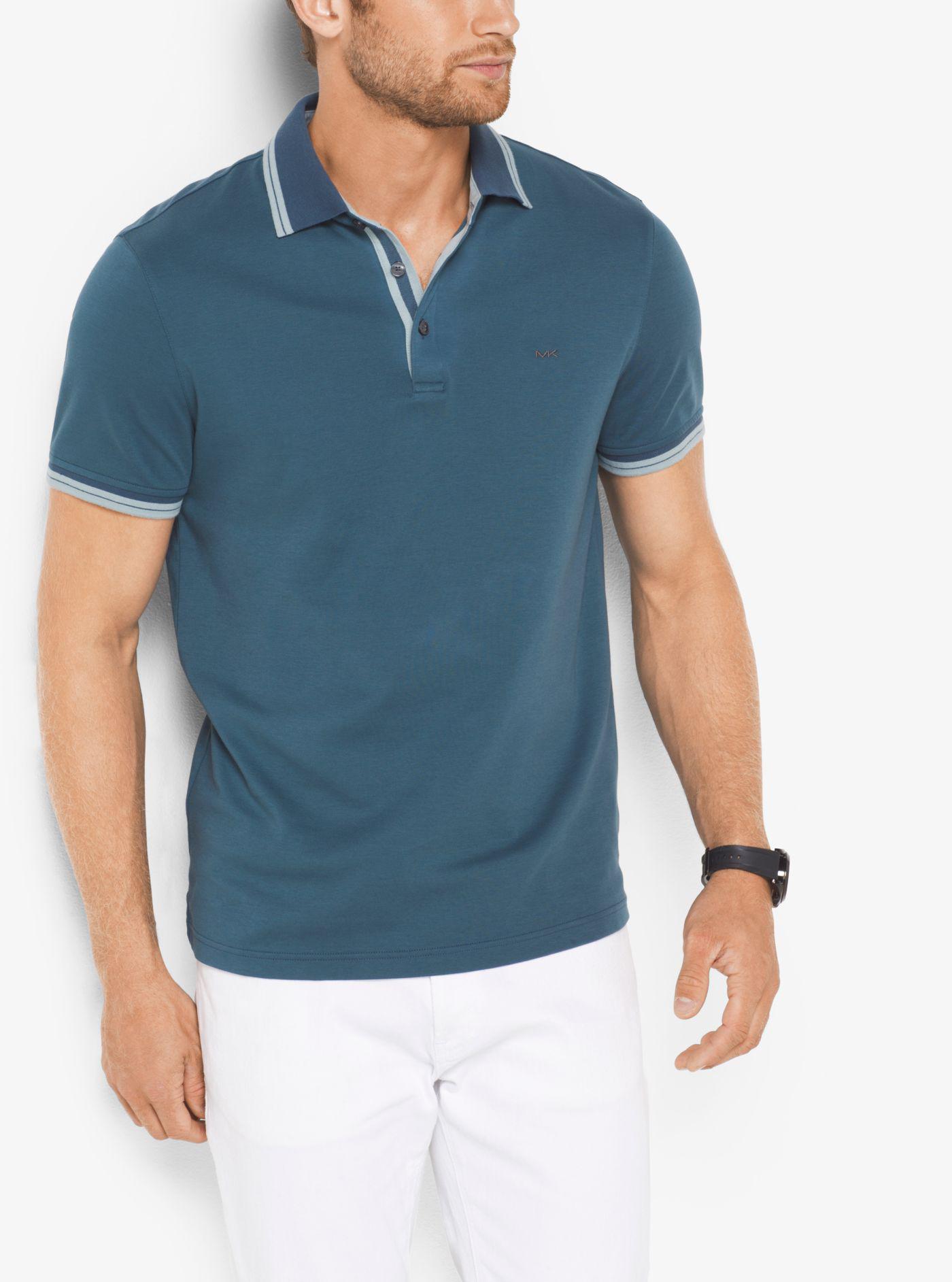 michael kors men's liquid cotton greenwich polo shirt