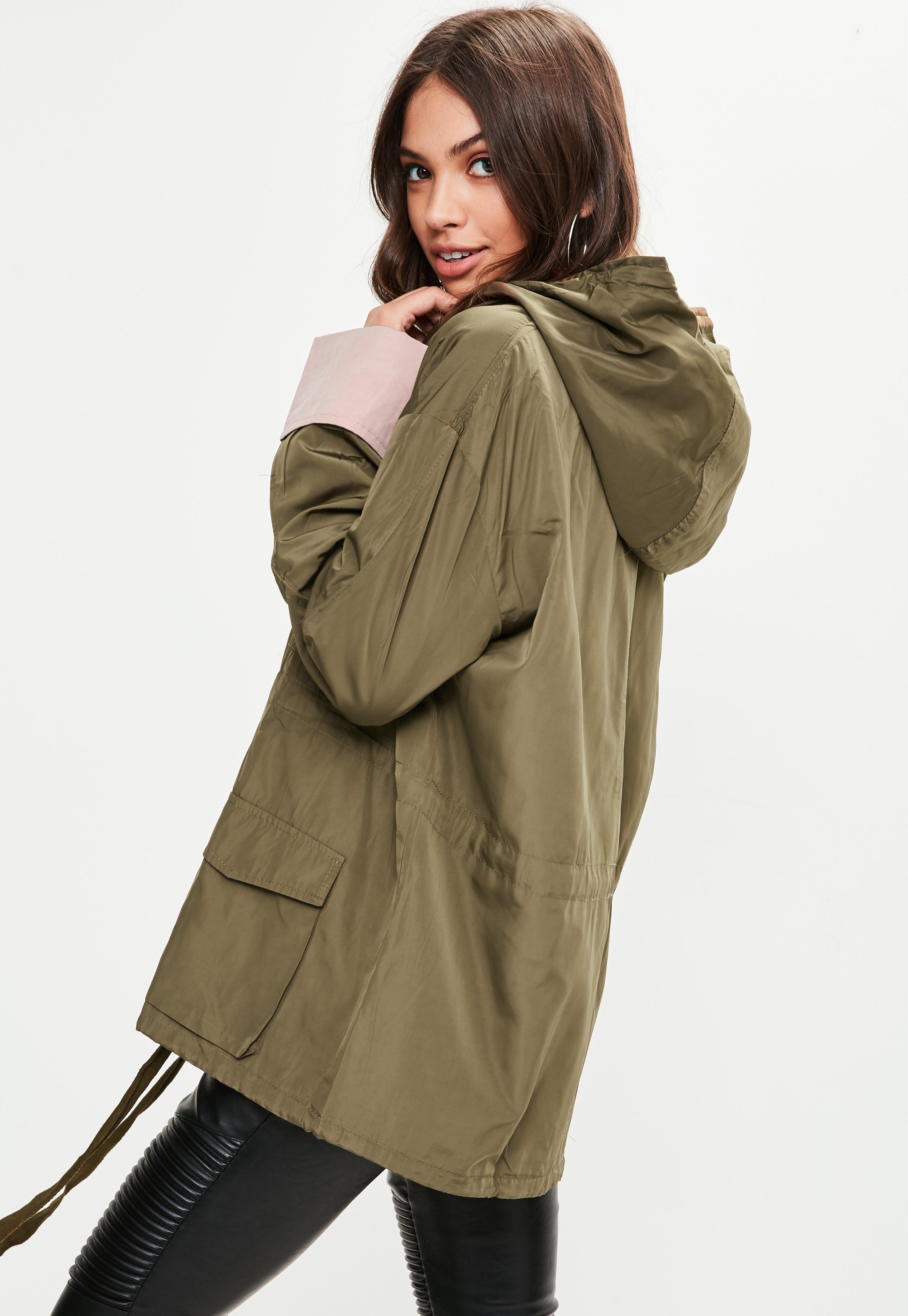 Lyst - Missguided Khaki Lightweight Parka in Natural