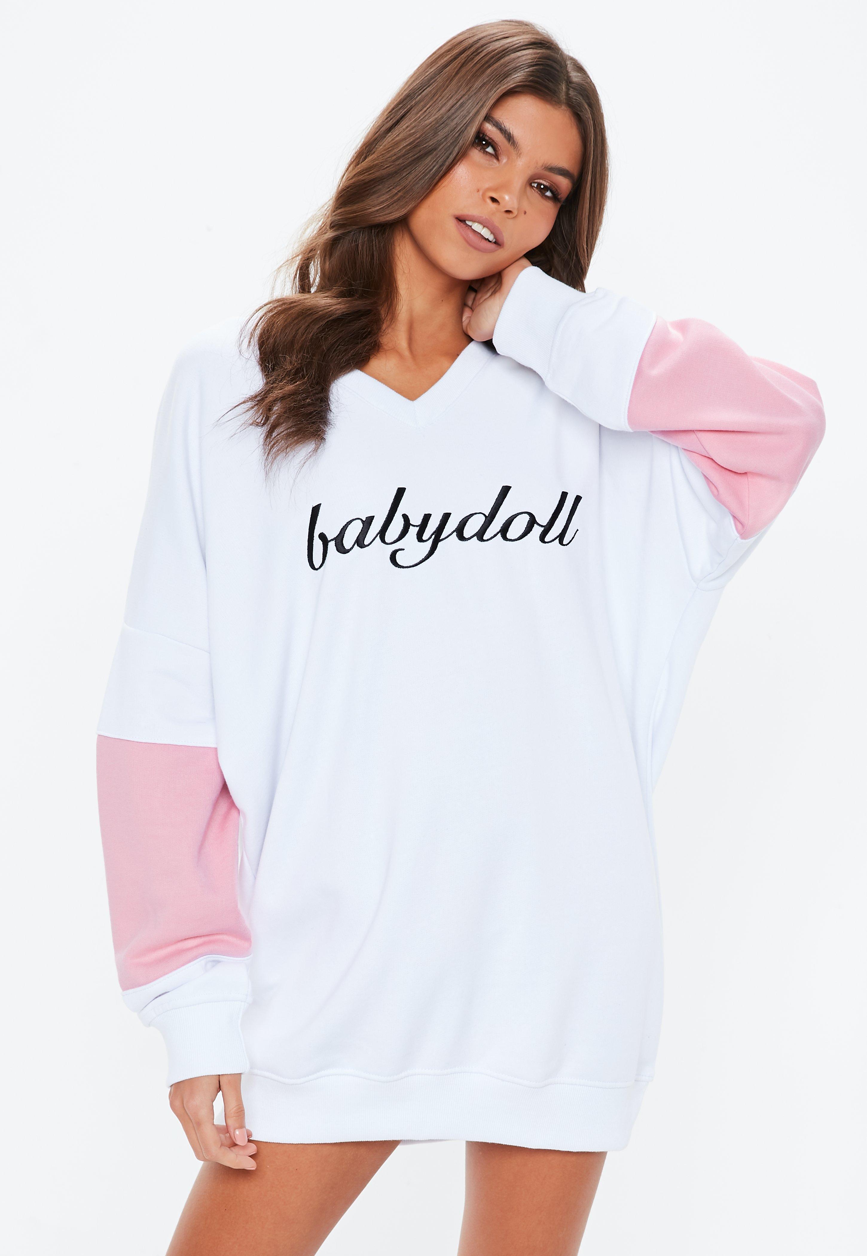 white slogan sweatshirt