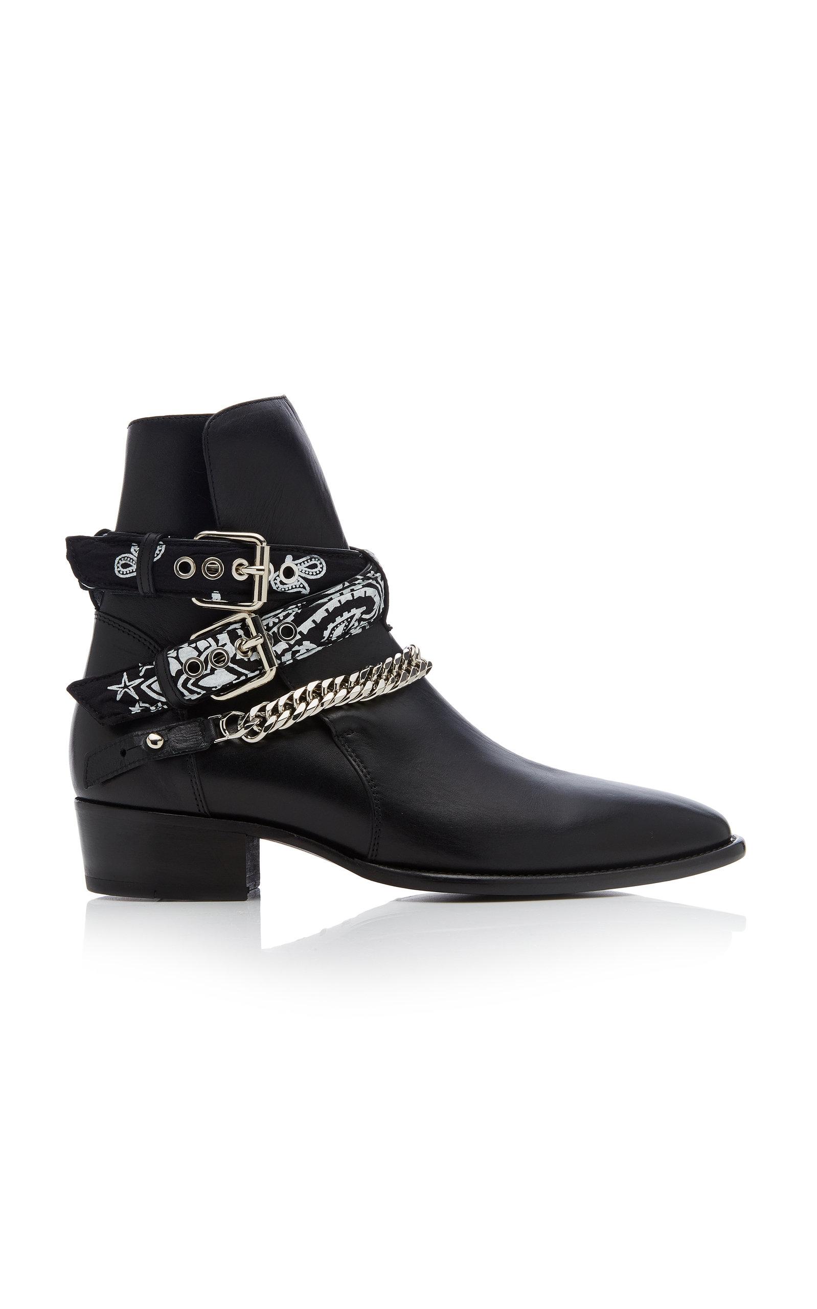 Amiri Buckled Leather Boots in Black for Men - Lyst
