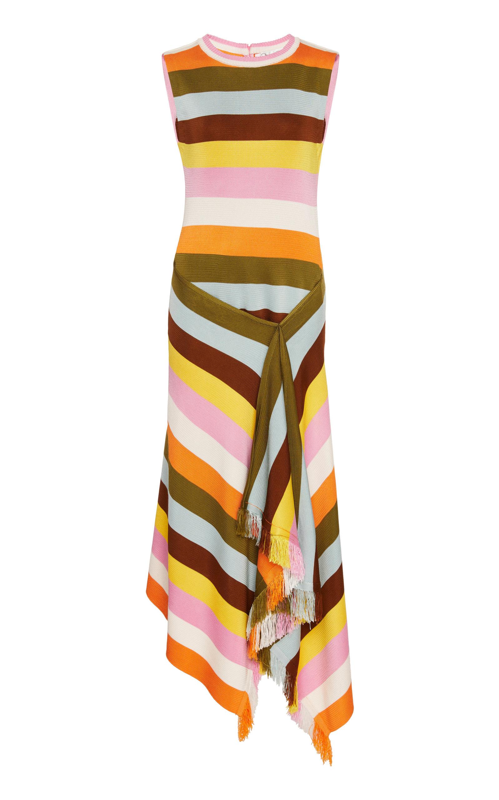 oscar de la renta striped gown