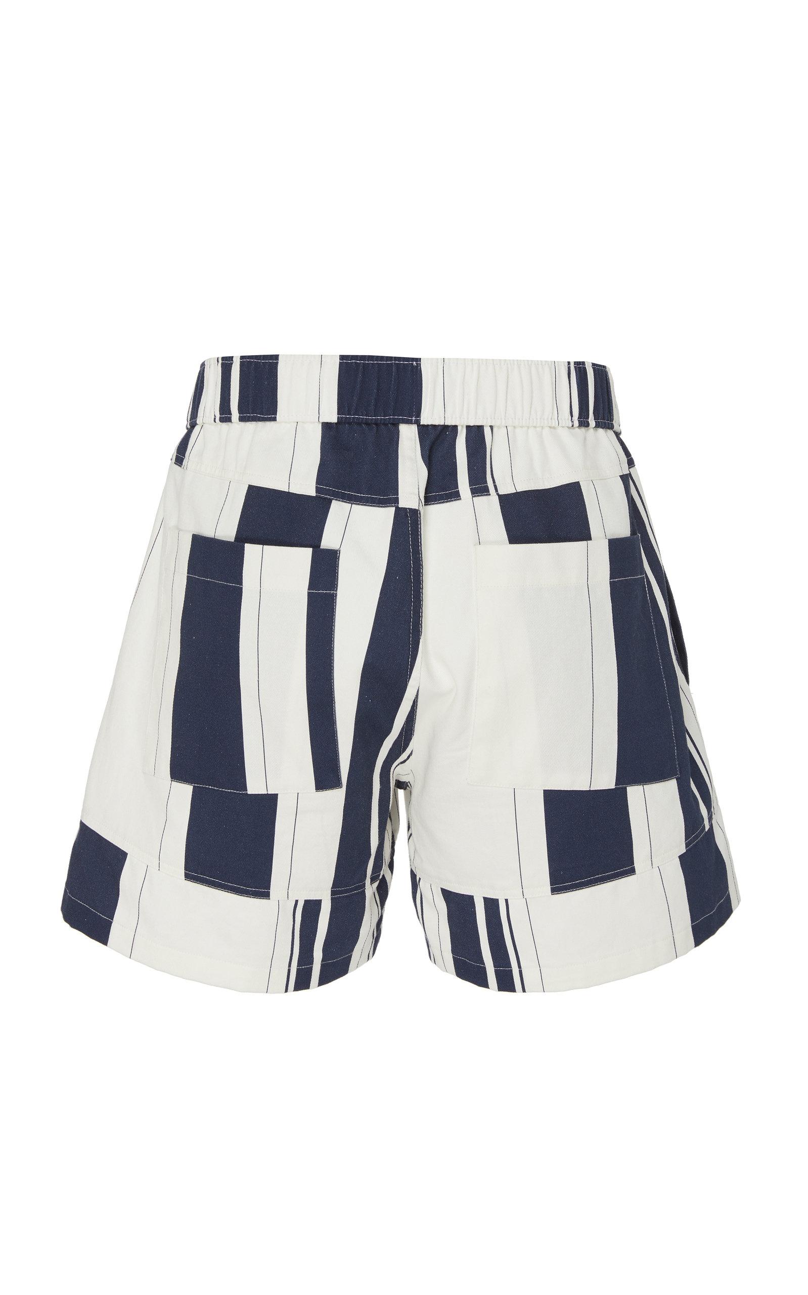 Jacquemus Le Short Pêcheur Striped Cotton Shorts in Blue for Men - Lyst