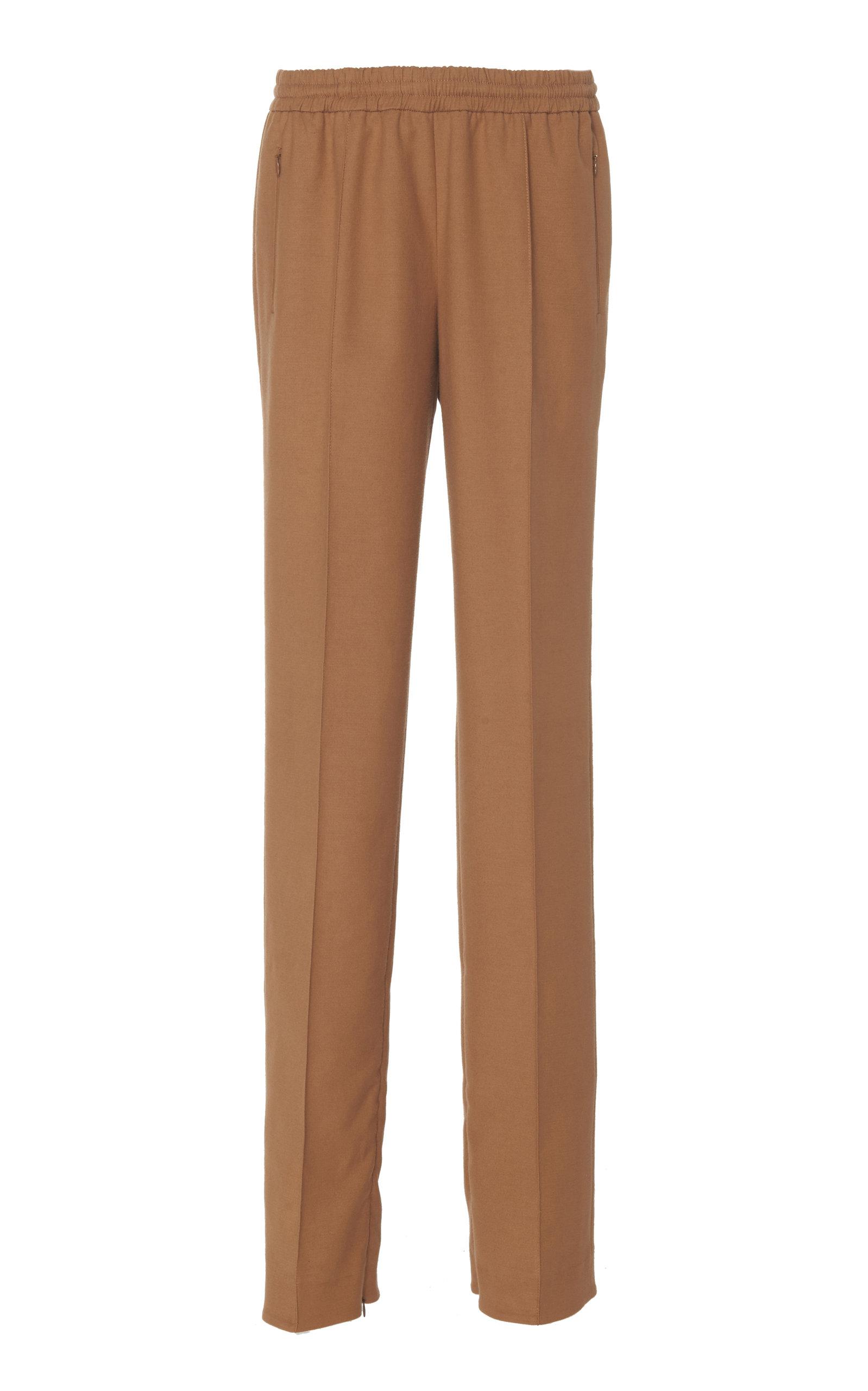 Akris Straight-leg Cotton-blend Pant in Brown - Lyst