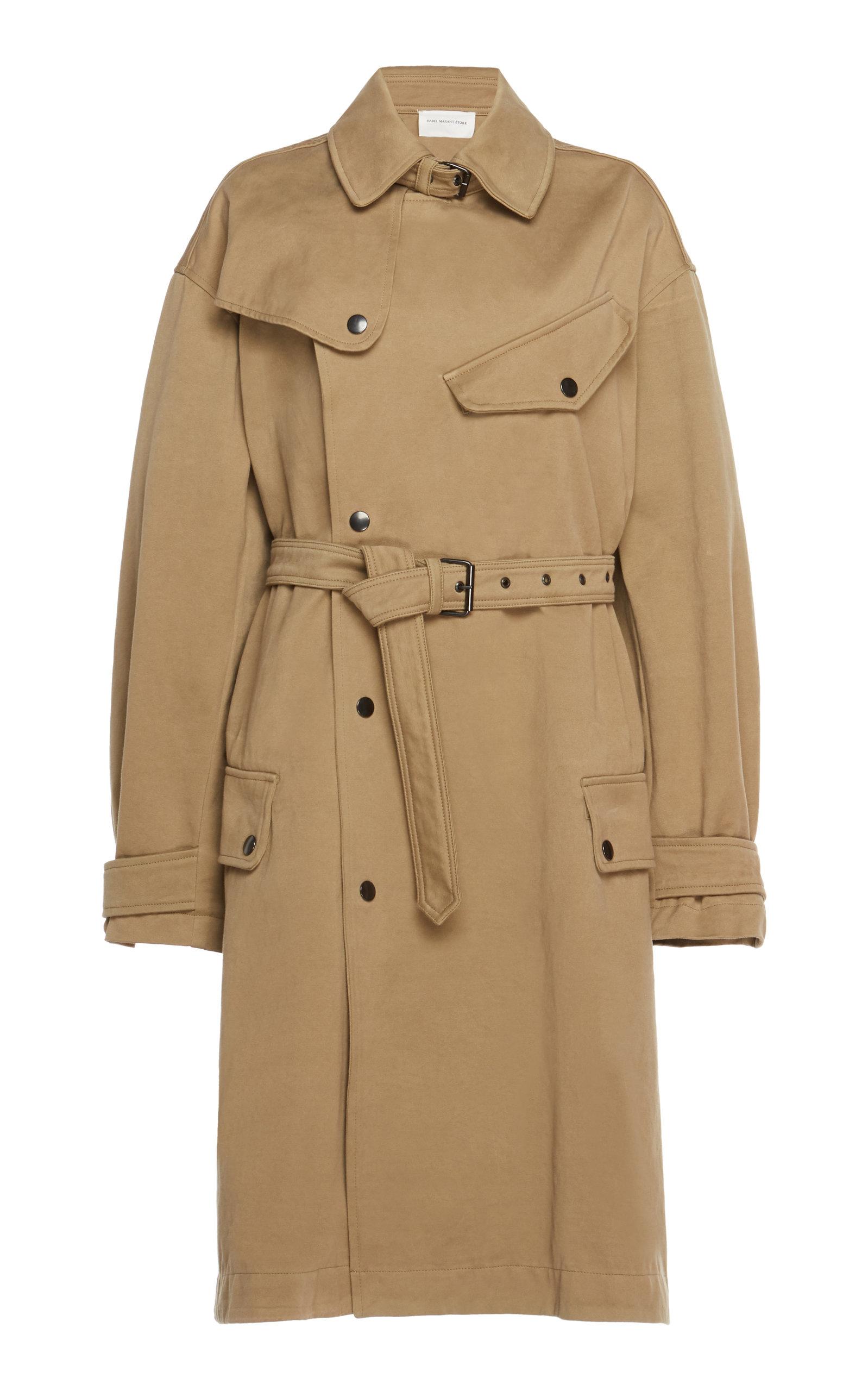 Étoile Isabel Marant Gabao Cotton Trench Coat in Natural - Lyst