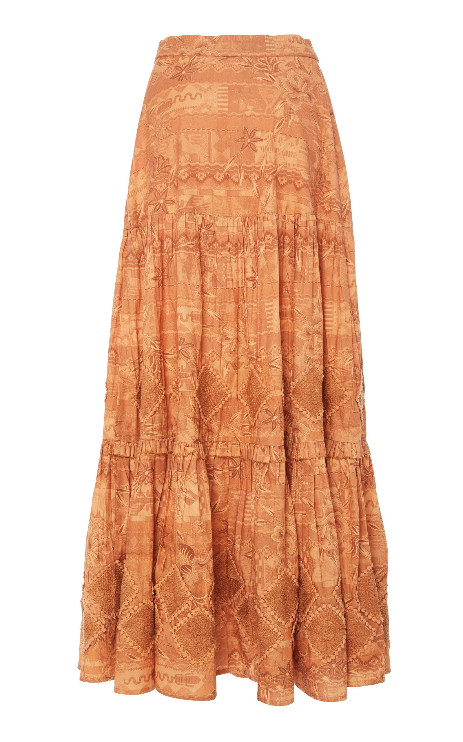 Chufy Miski Cotton Maxi Skirt in Brown - Lyst