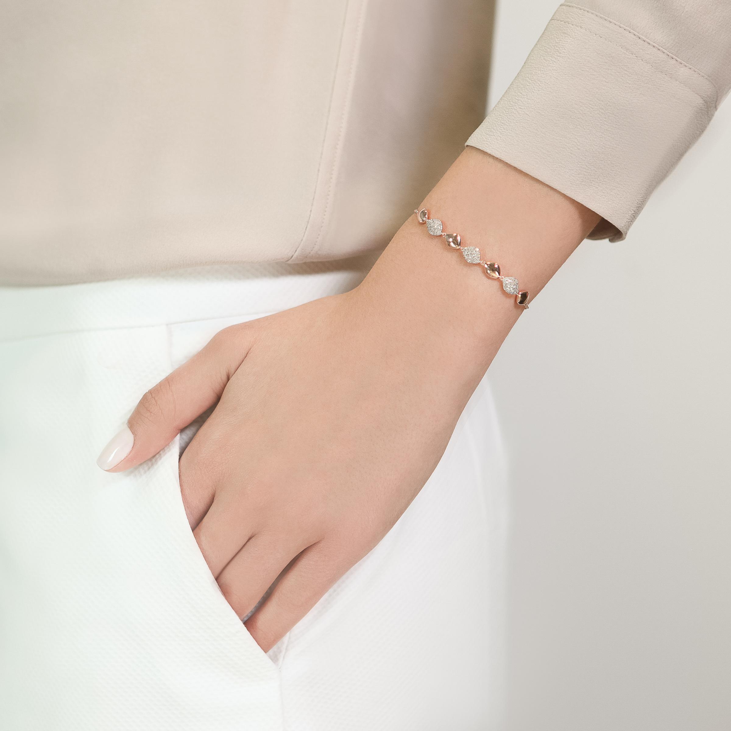 Lyst Monica Vinader Nura Teardrop Mix Link Bracelet View Fullscreen