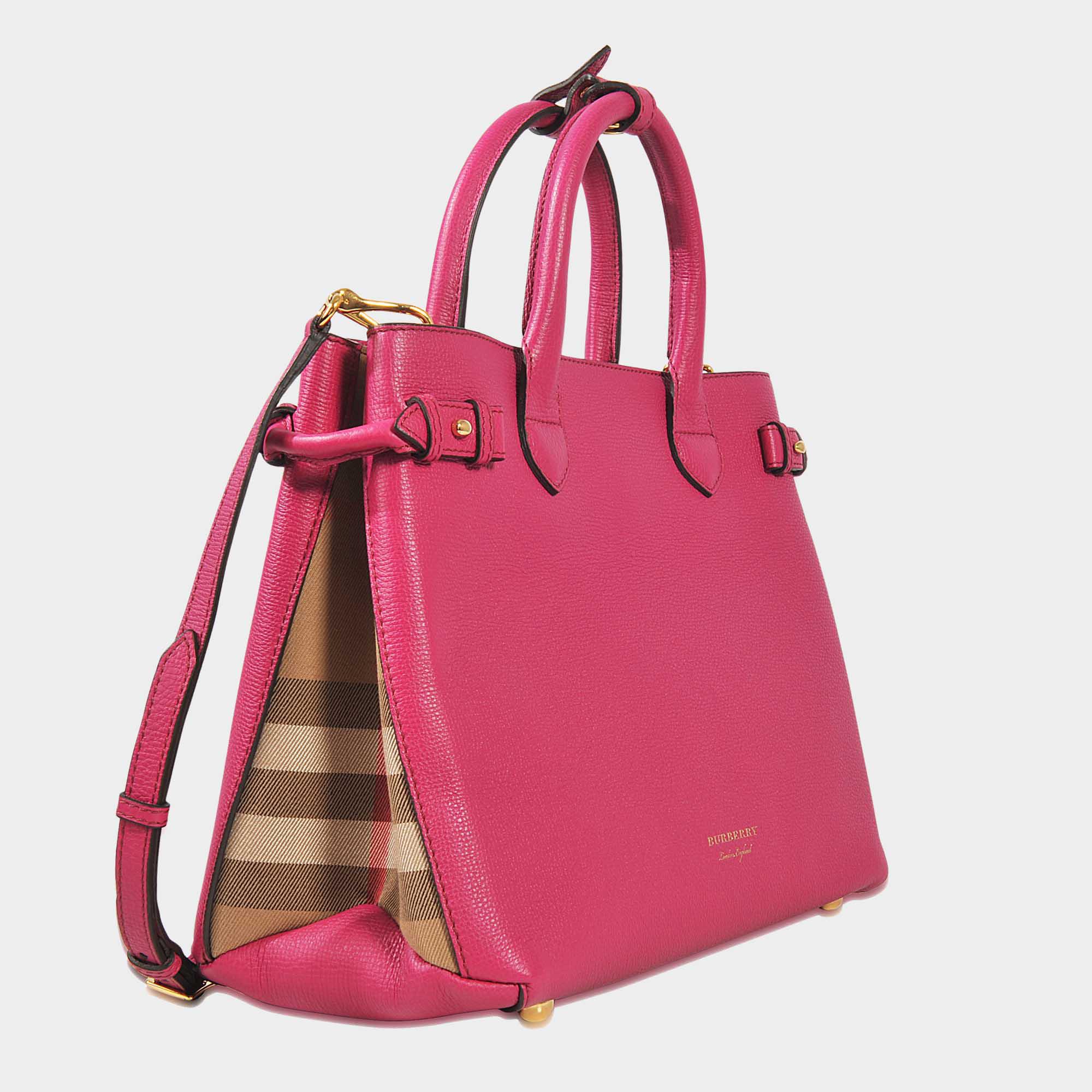 pink burberry purse