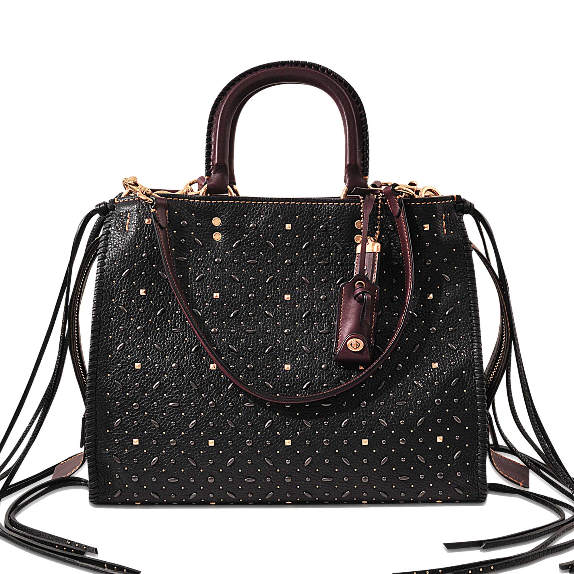 coach rogue tote with rivets