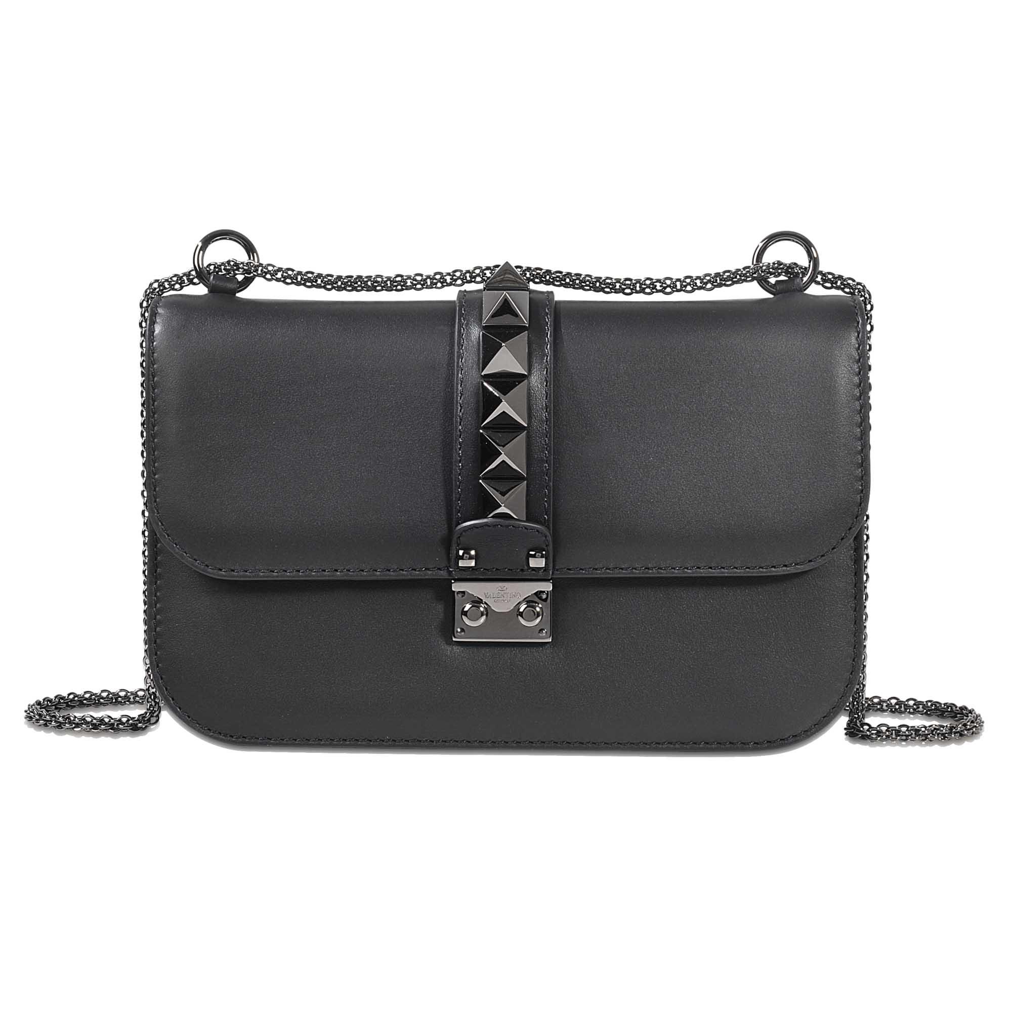 Lyst - Valentino Rocklock Medium Leather Crossbody Bag in Black - Save 19%