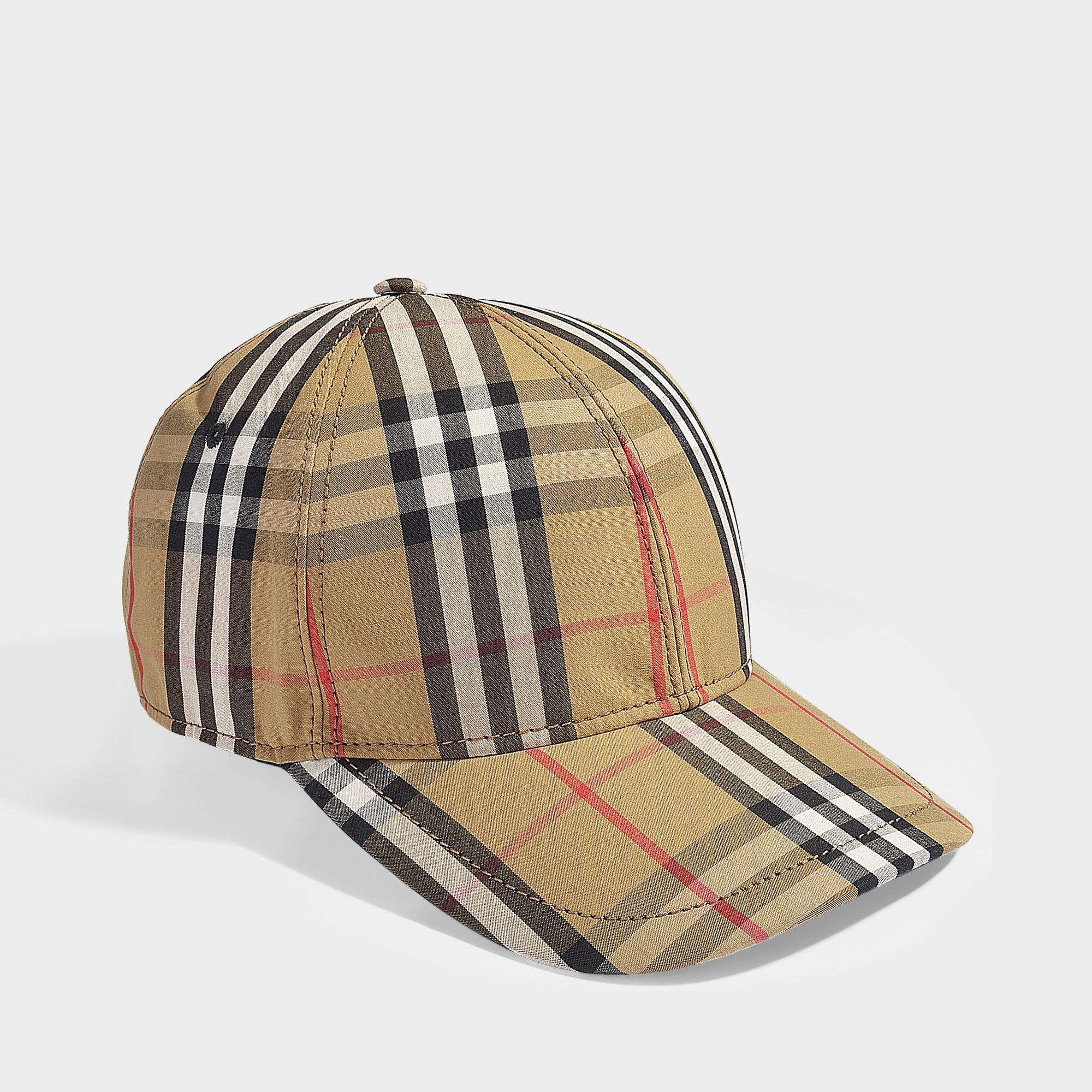 Lyst - Burberry Vintage Check Baseball Cap In Antique Yellow Cotton in ...