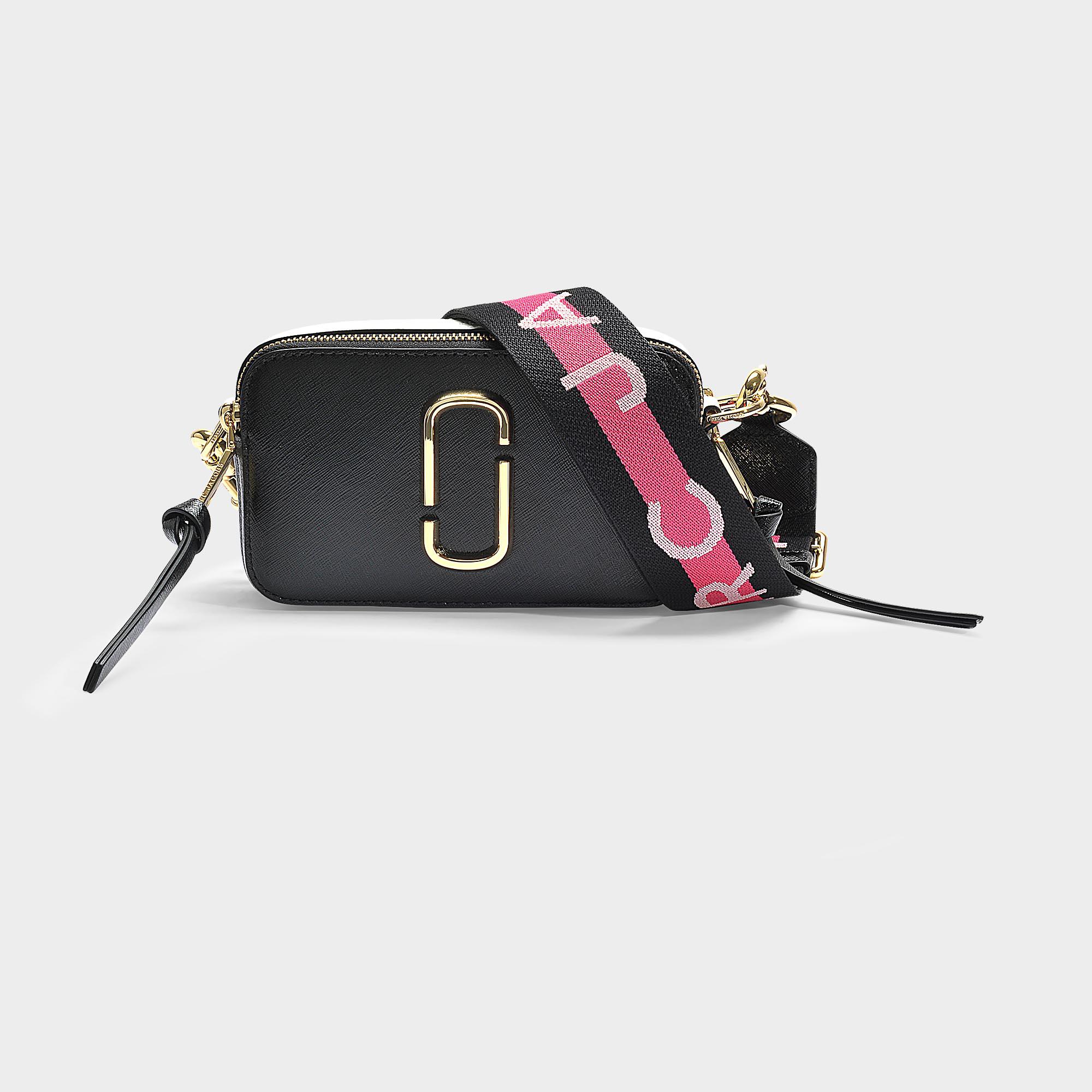 Lyst - Marc Jacobs Snapshot Crossbody Bag In Multicolor Black Polyurethane Coated Calfskin in Black