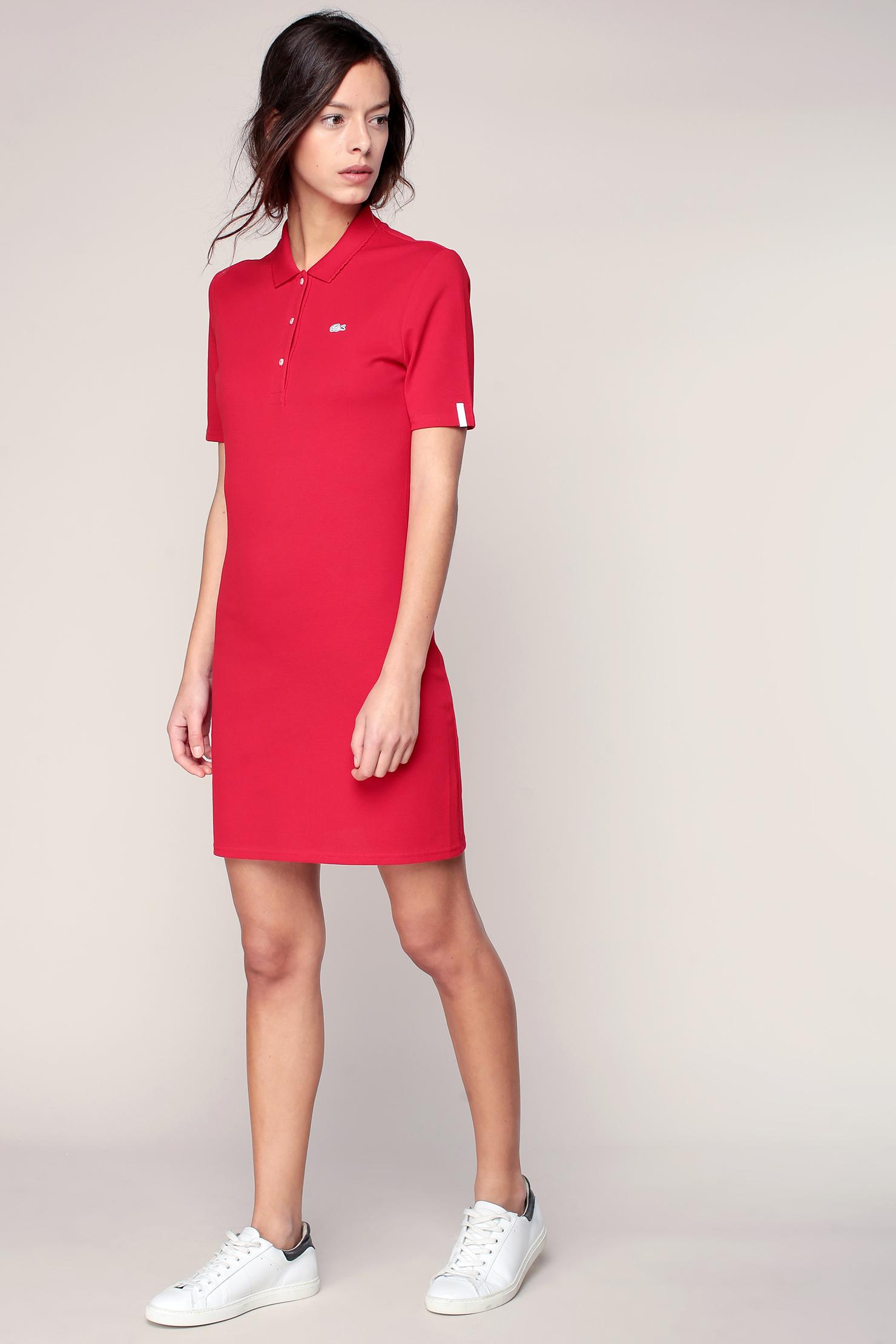 Lyst - Lacoste Mid-length Dresse in Red