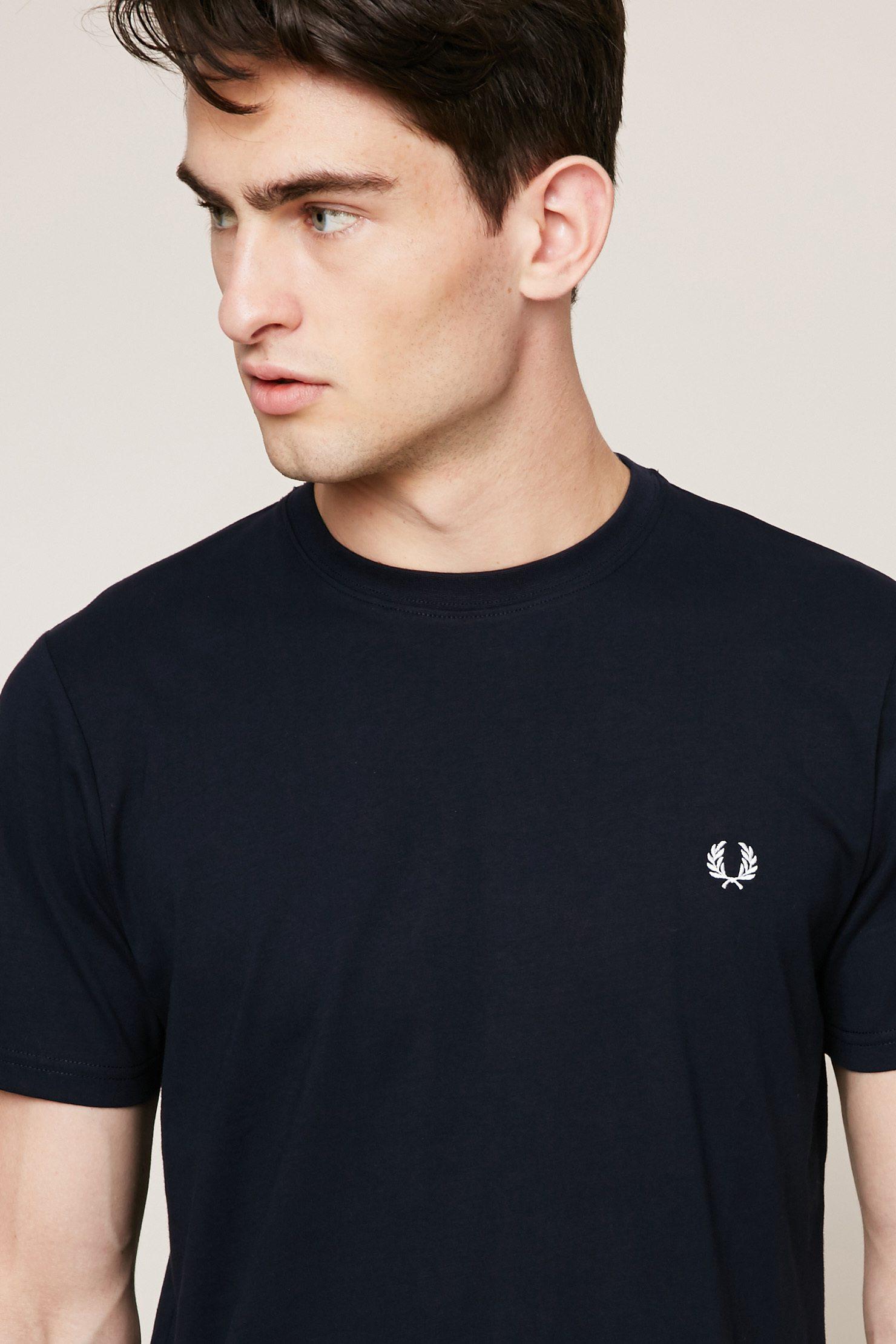 mustard fred perry t shirt