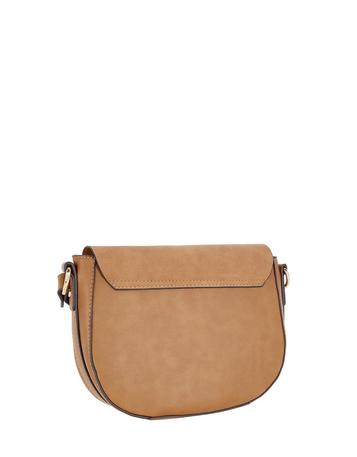 Monsoon Rosa Ring Detail Saddle Bag In Brown Lyst Gallery